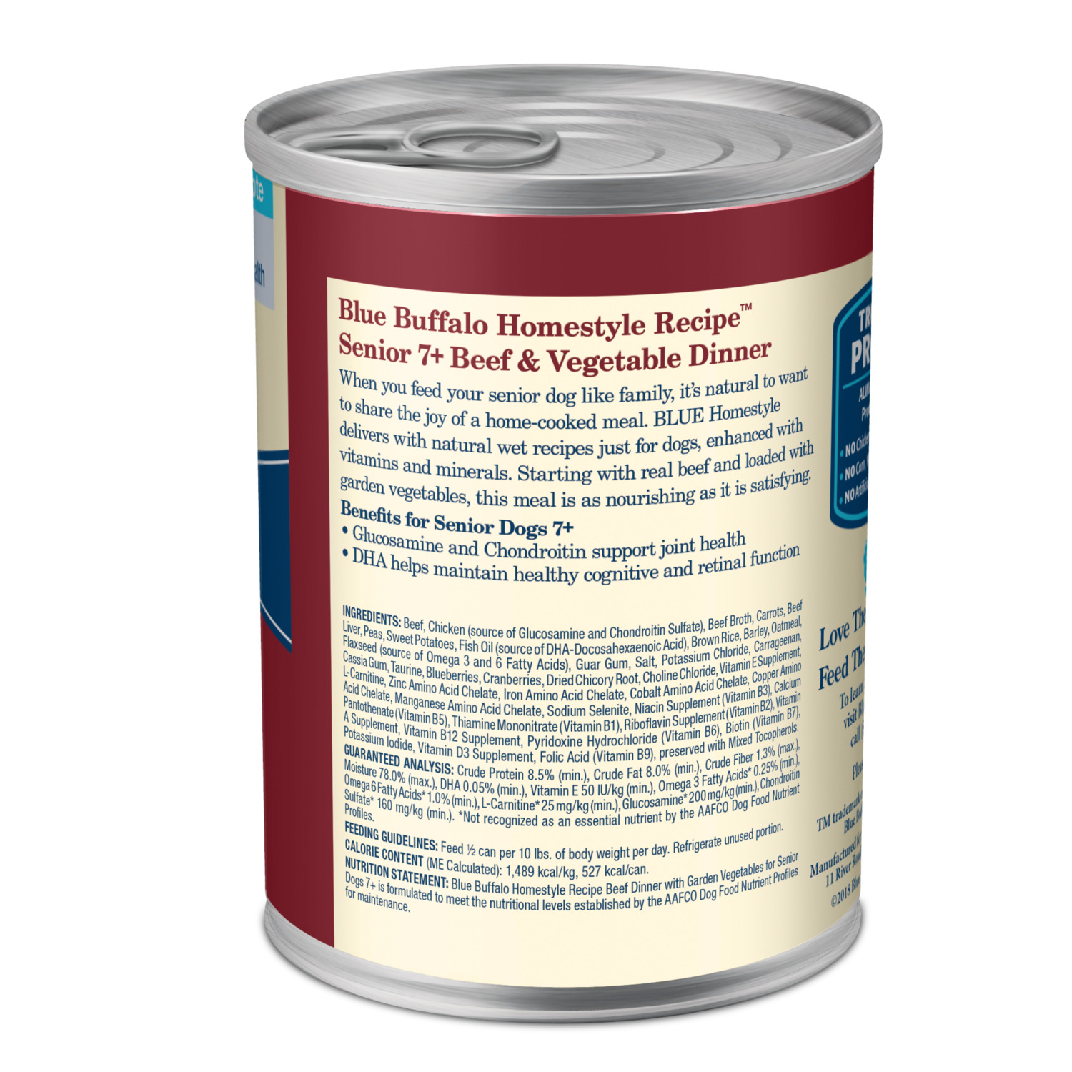 Blue Buffalo Homestyle Recipe Chicken Dinner With Garden Vegetables Senior Wet Dog Food, 12.5-Oz Pack Of 12