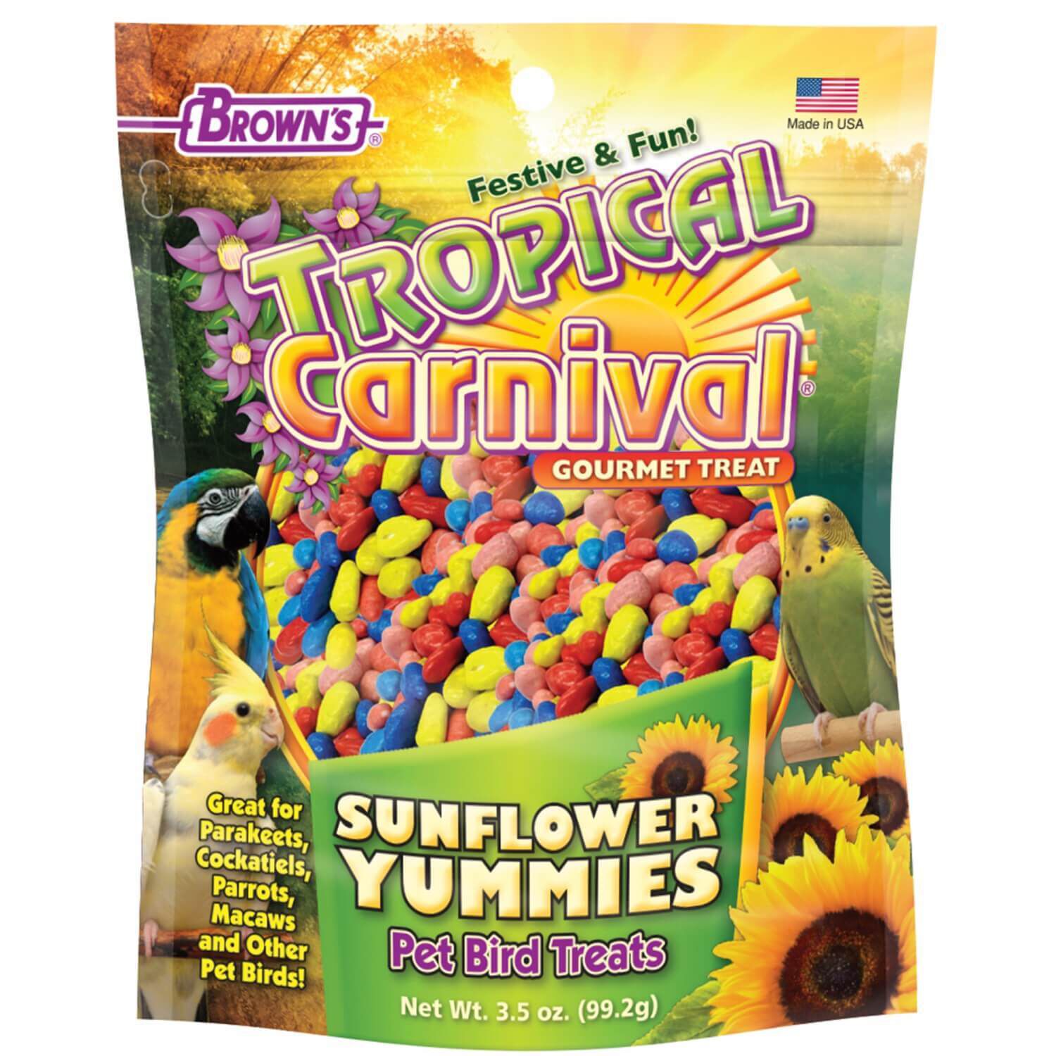 Tropical Carnival Sunflower Yummies Pet Bird Treat
