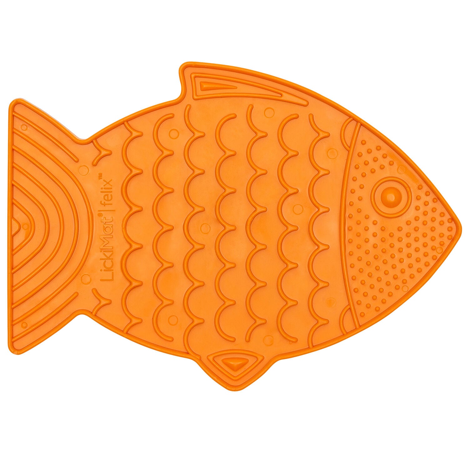 Lickimat Felix Lickmat & Slow Feeder For Cats, Orange