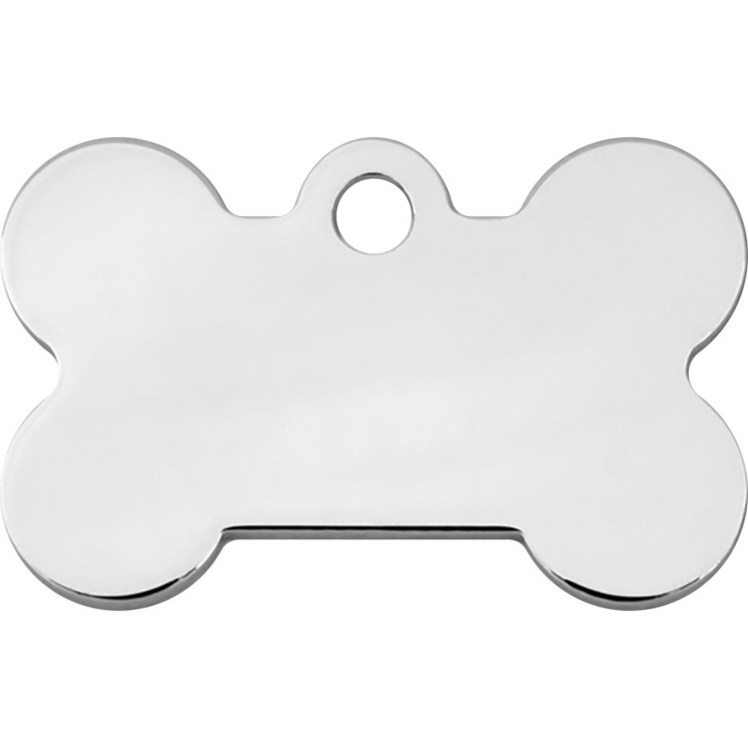 Id-Spot Quick Tag Engravable  Dog Tag, Bone Chrome