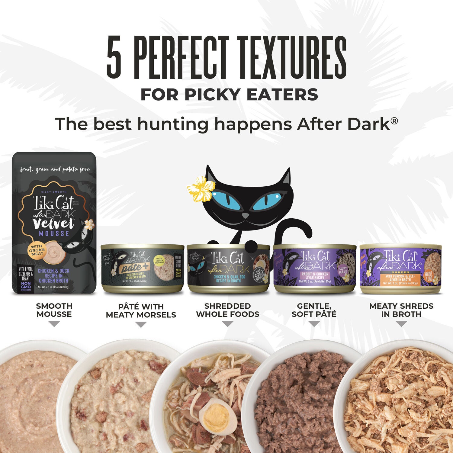 Tiki Cat After Dark Shreds Whole Foods Wet Cat Food, Venison & Beef Liver, 3 Oz. Can