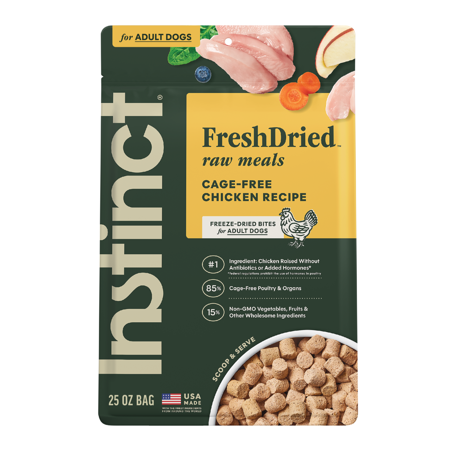 Instinct Raw Meals Freeze-Dried Dog Food - Chicken, 25-Oz