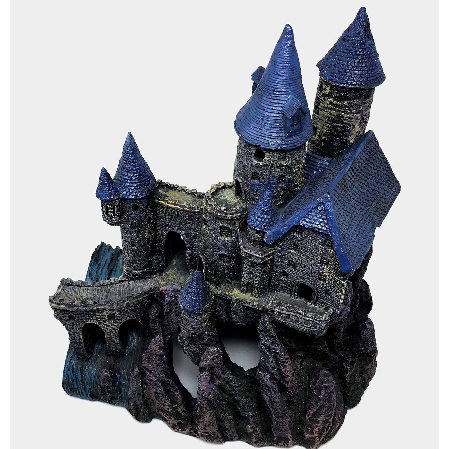 Penn-Plax Age-Of-Magic Wizards Castle Fresh & Salt Water Safe Aquarium Decoration &ndash; Extra Large