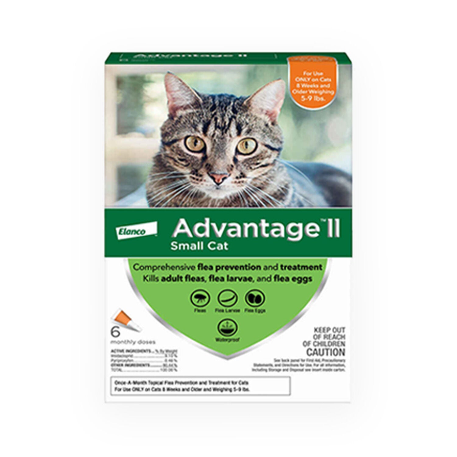Advantage Ii Flea Treatment For Cats 5 9 Lbs 6pk Pet Supermarket