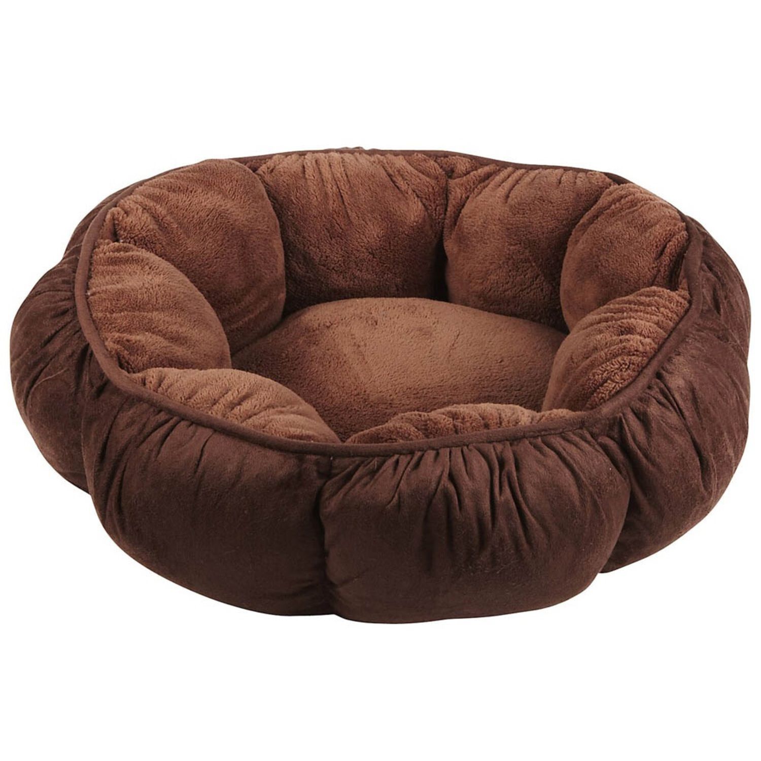 Aspen Pet Puffy Round Cat Cuddler Bed, 18" - Assorted Colors