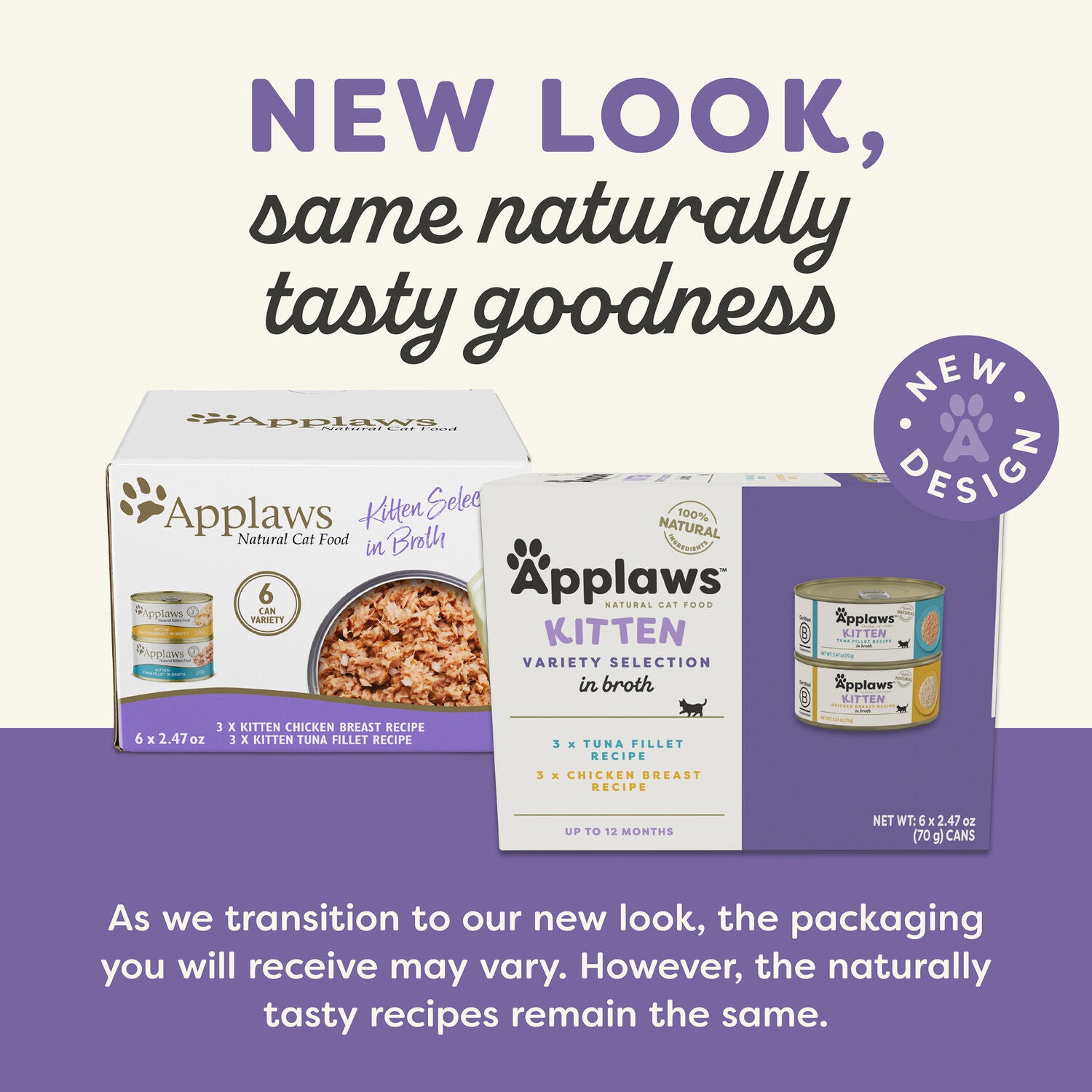 Applaws&trade; Kitten Variety Pack Wet Cat Food, 2.47-Oz Cans, Case Of 6