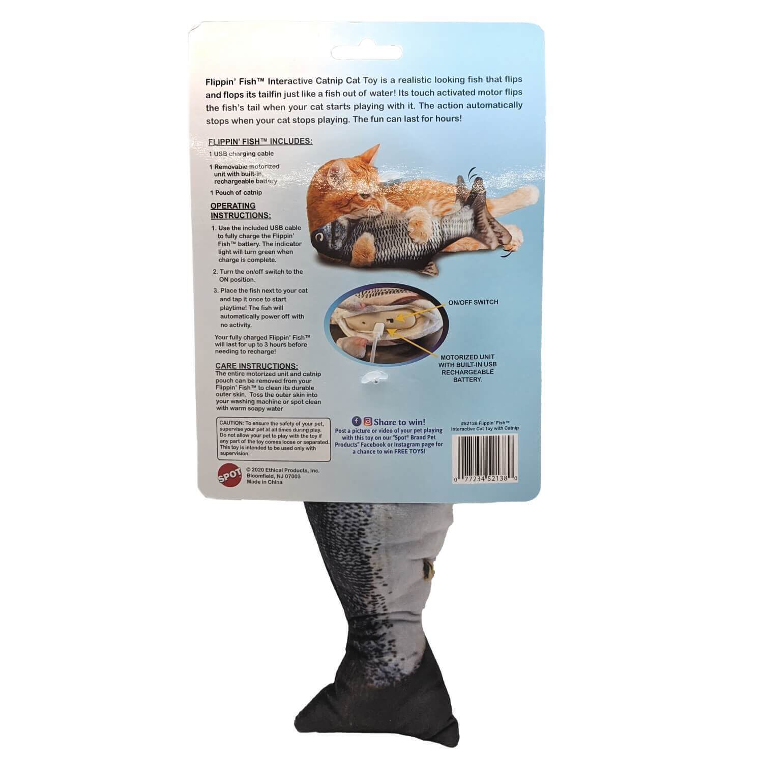 Spot Flippin Fish Cat Toy