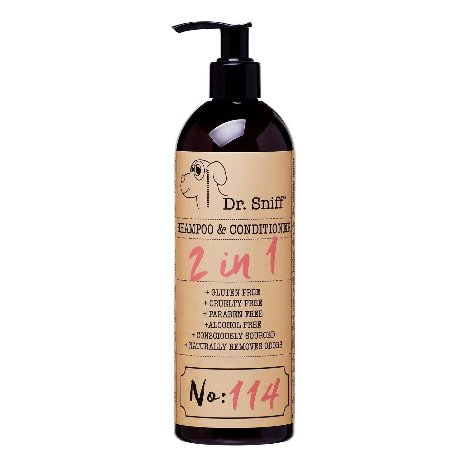 Dr. Sniff 2-In-1 Cinnamon, Honey & Vanilla Dog Shampoo And Conditioner For Dogs