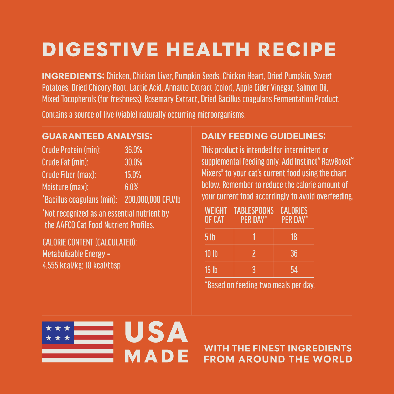 Instinct Freeze-Dried Raw Boost Mixers Grain-Free Digestive Health Recipe Cat Food Topper, 5.5-Oz Bag