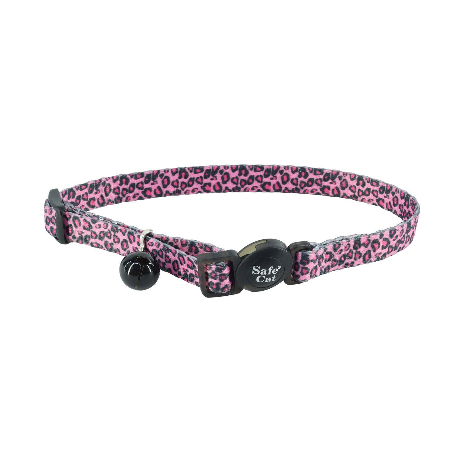 Safe Cat&reg; By Coastal Fashion Adjustable Breakaway Cat Collar, Pink Cheetah, 3/8" X 8"-12"