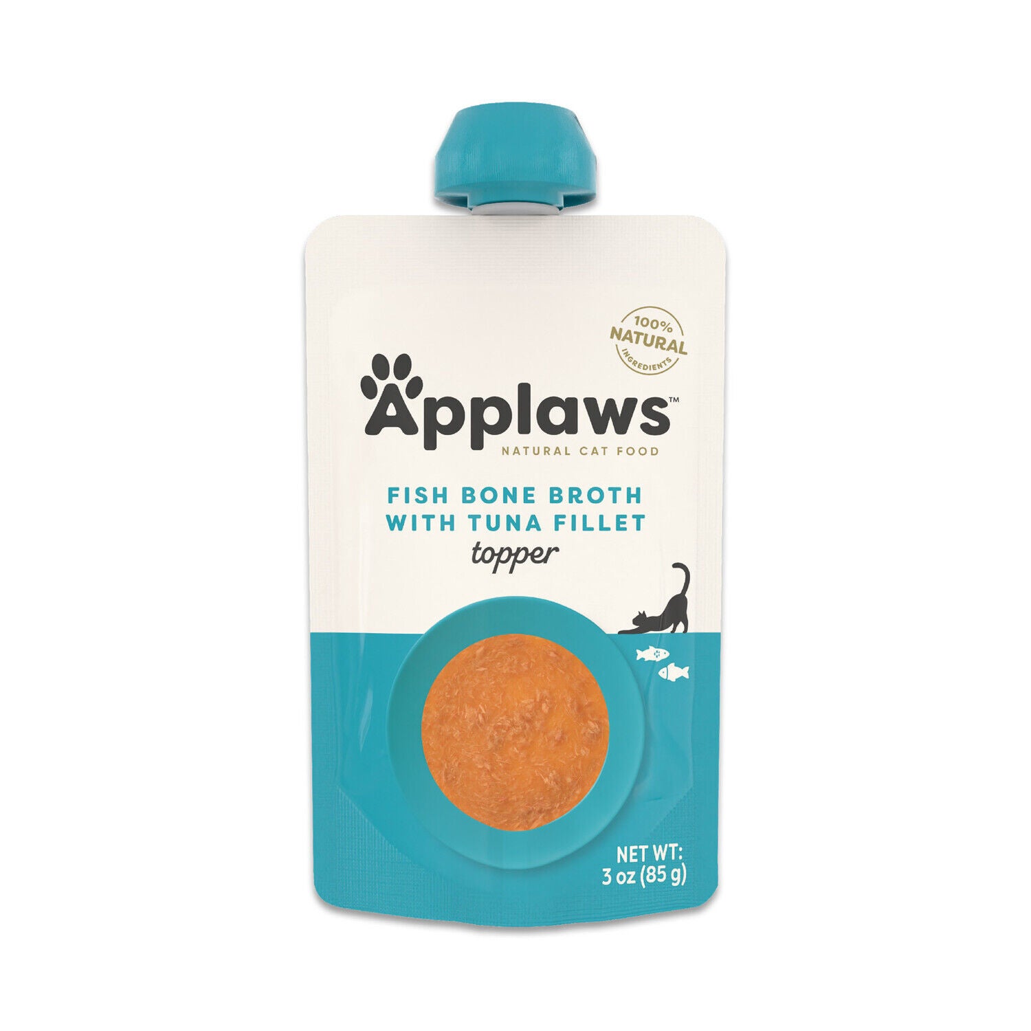 Applaws&trade; Natural Wet Cat, Food Fish Bone Broth With Tuna Fillet Spout, 3 Oz