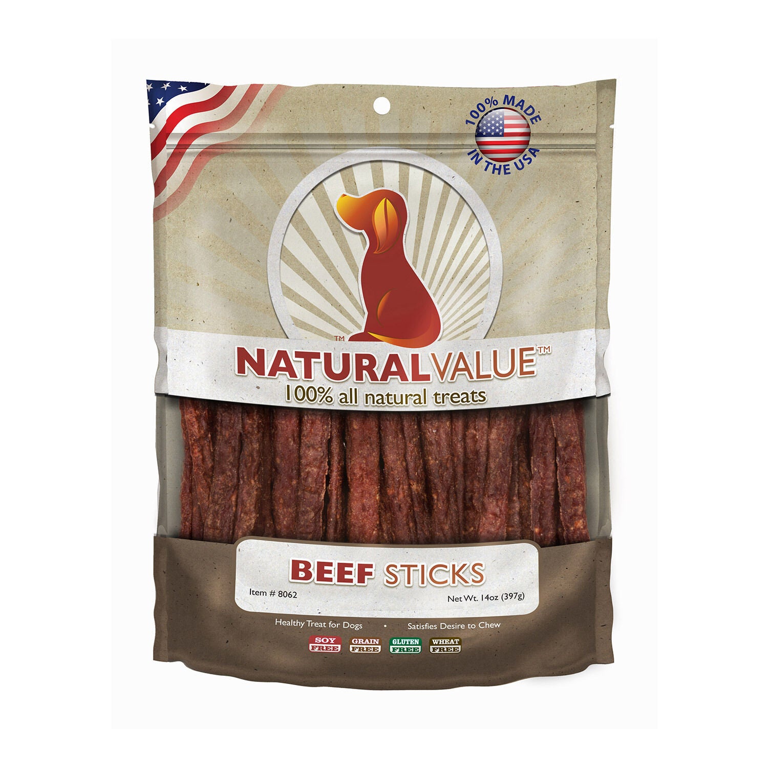 Loving Pets Natural Value Soft Chew Beef Sticks Dog Treats