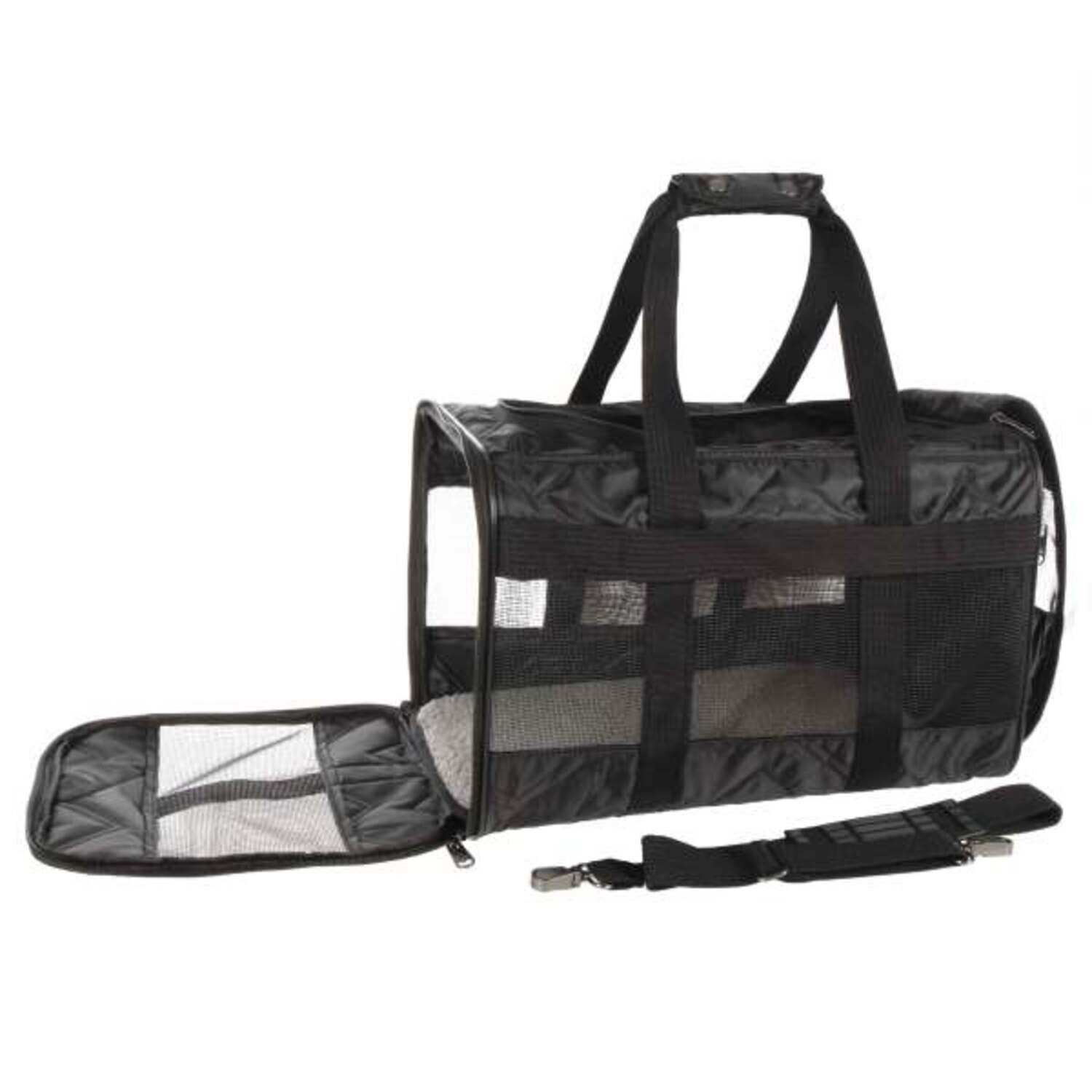 Sherpa Deluxe Airline Approved Soft Sided Dog Cat Carrier Black