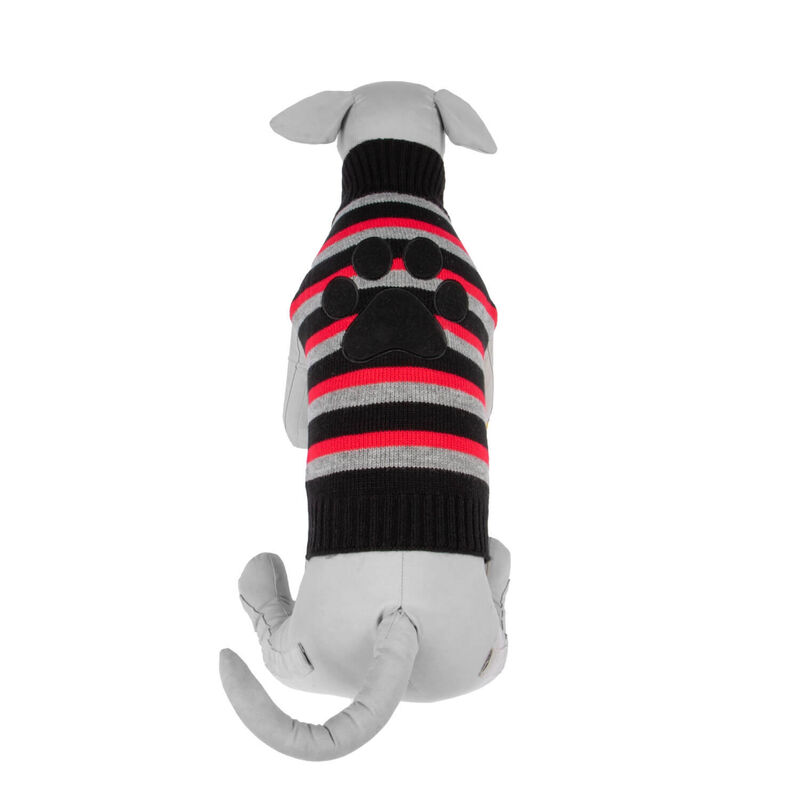 Black Striped Paw Sweater image number 1