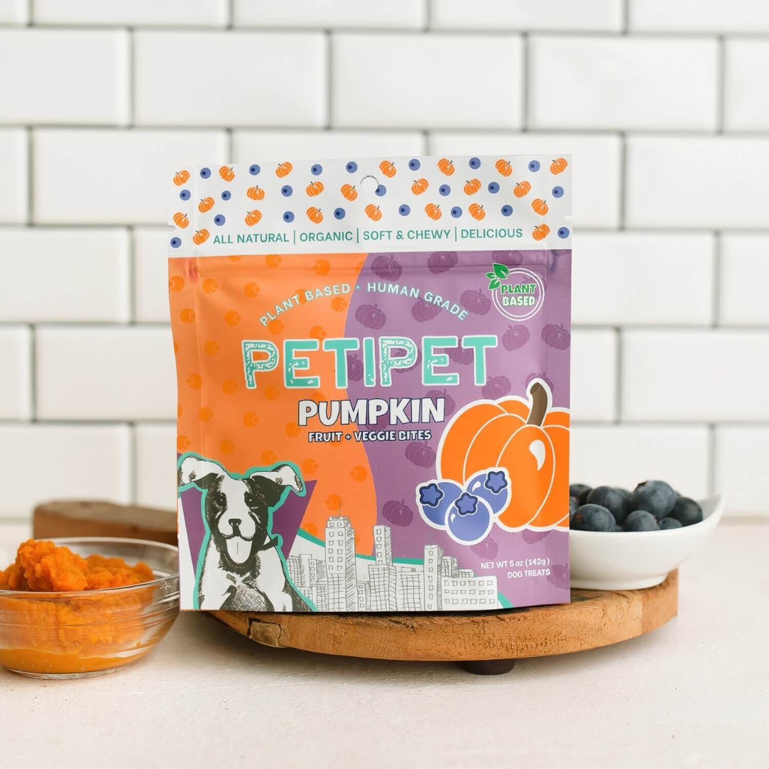 Petipet Organic All Natural Pumpkin Fruit & Veggie Bites Dog Treats