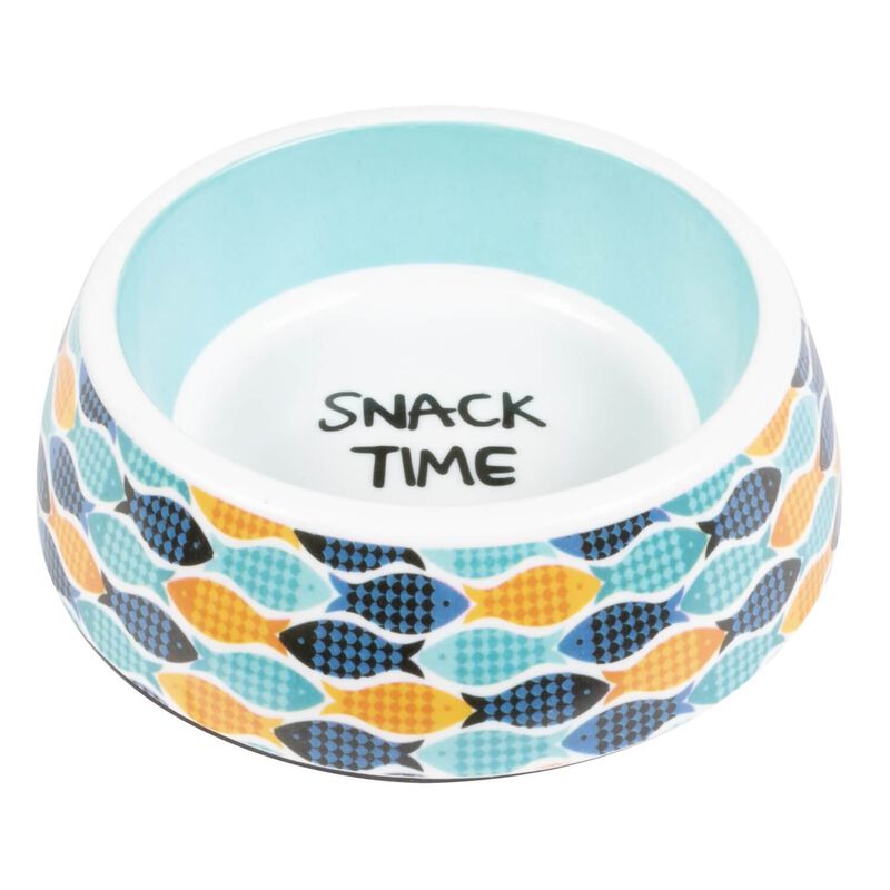 Snack Time Fish Plastic Cat Bowl image number 1