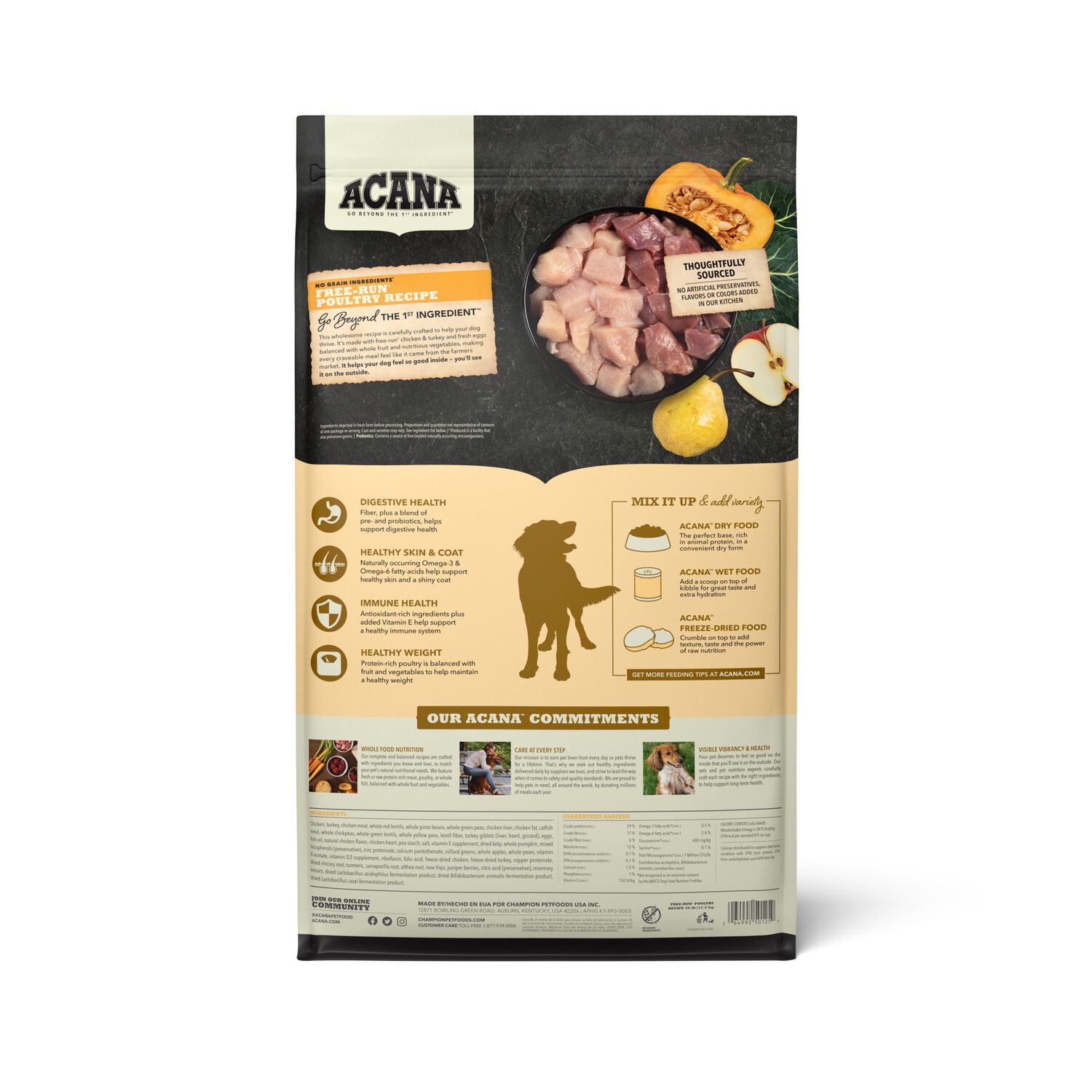 Acana Free-Run Poultry Recipe Dog Food, 25-Lb Bag