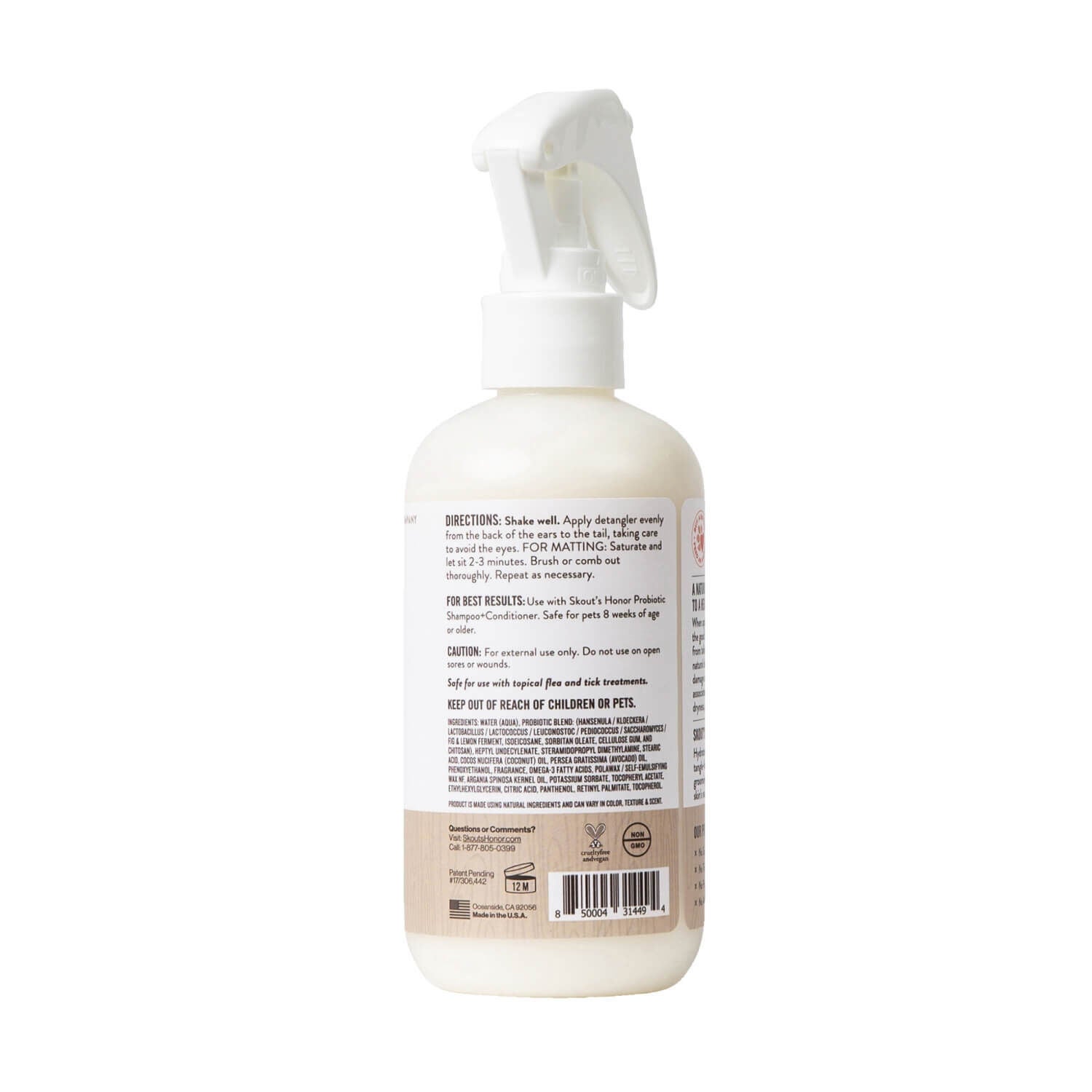 Skout's Honor Daily Use Probiotic Detangler, Dog Of The Woods Scent