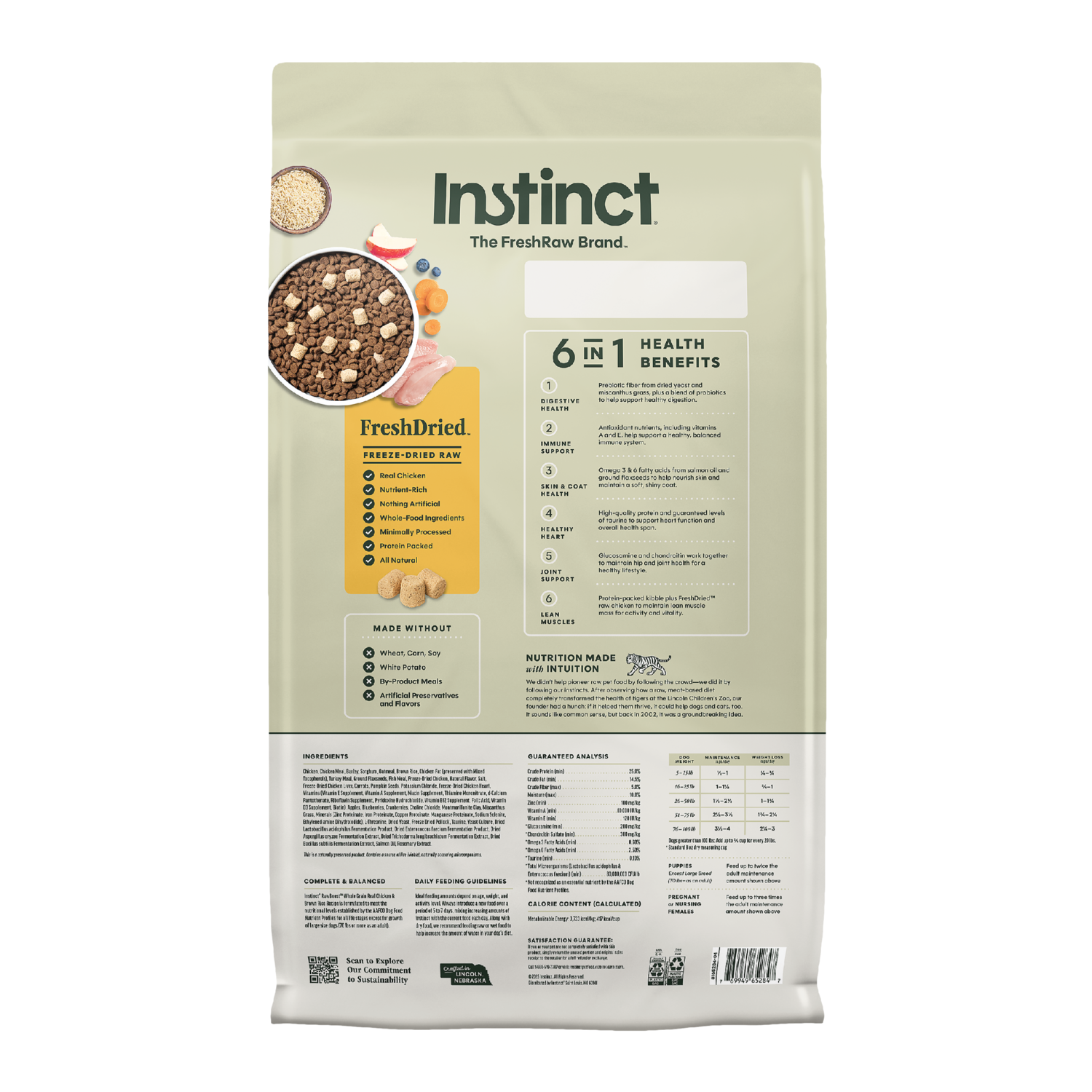 Instinct Raw Boost Whole Grain Real Chicken & Brown Rice Recipe Dry Dog Food, 20-Lb
