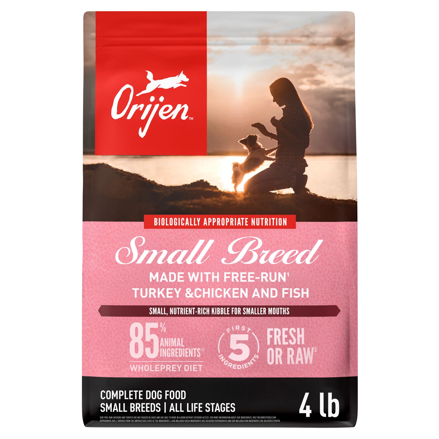 Orijen Small Breed Grain-Free High-Protein Dry Dog Food, 4-Lb Bag