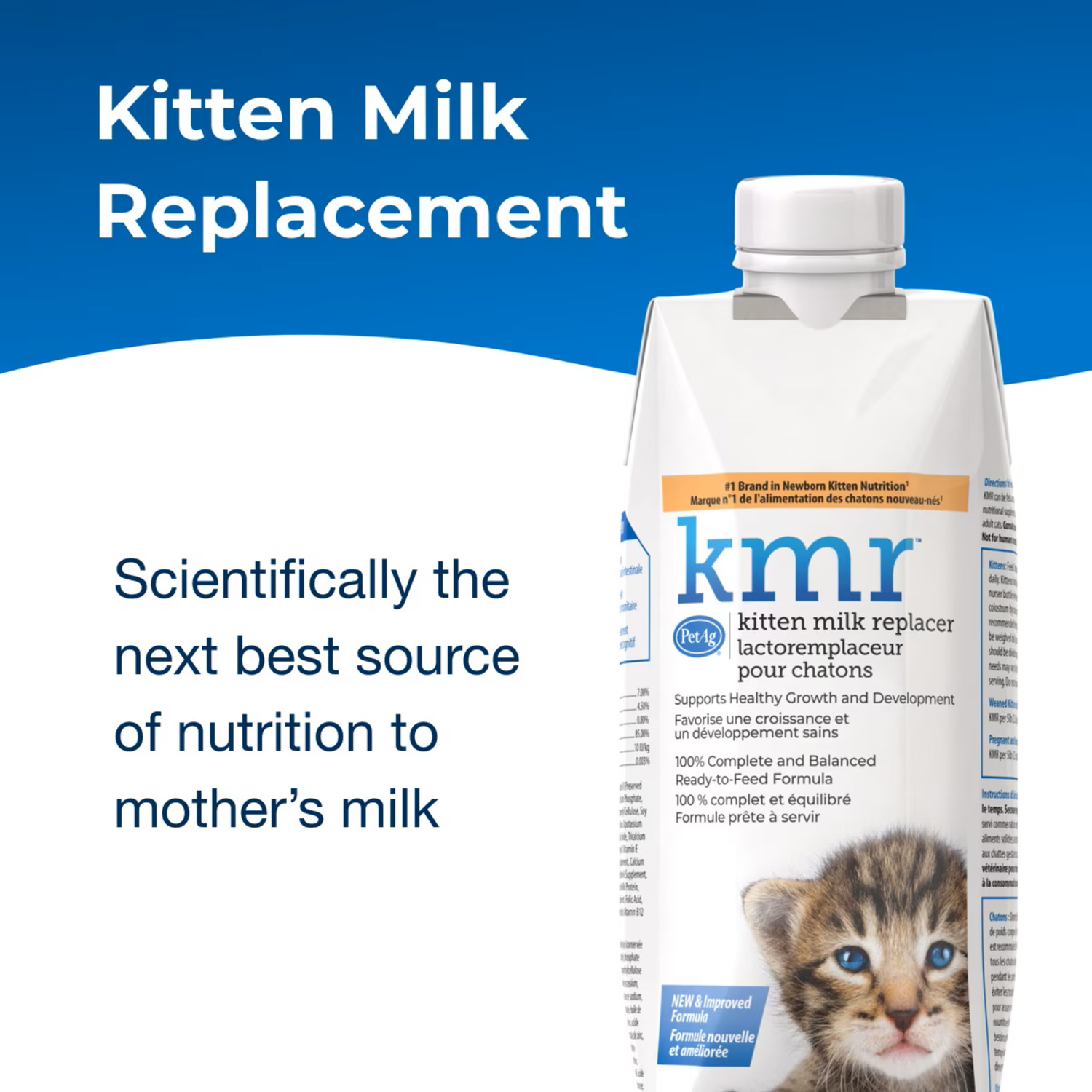 Petag Kitten Milk Replacer Liquid Kitten Supplement, 16-Fl Oz