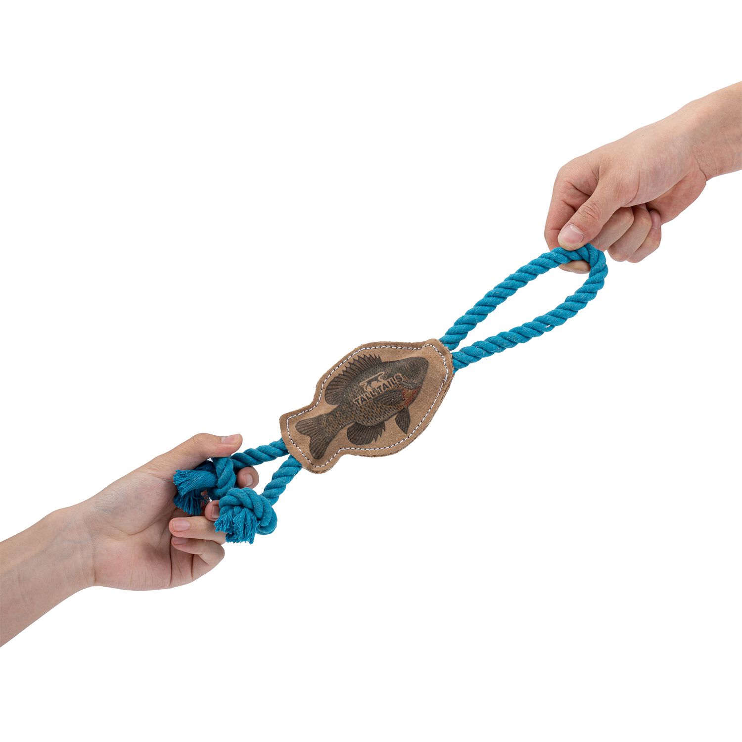 Tall Tails Natural Leather Fish Tug Dog Toy, 12-Inch