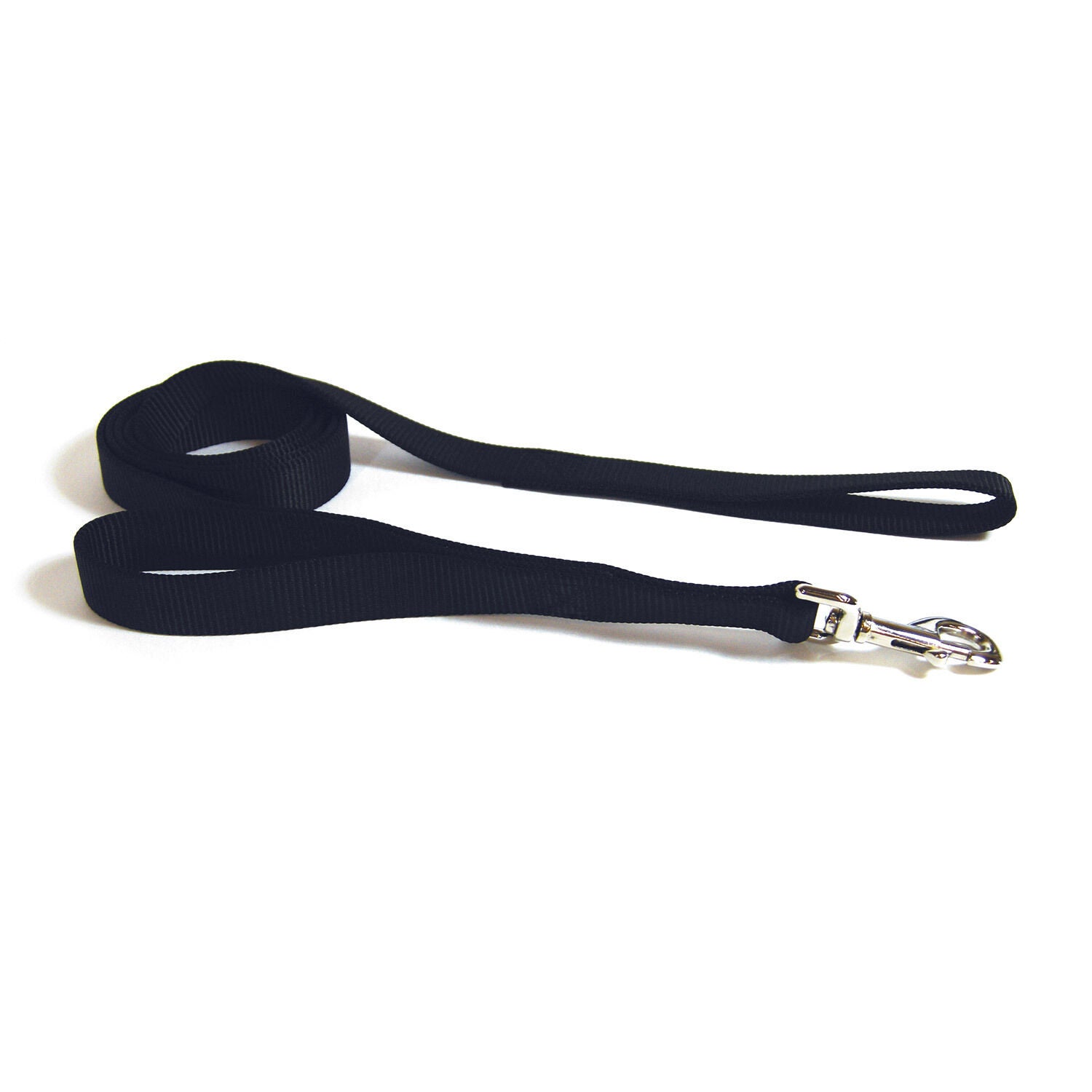 Coastal Pet Products Nylon Black Leash With Built In Traffic Handle - Black