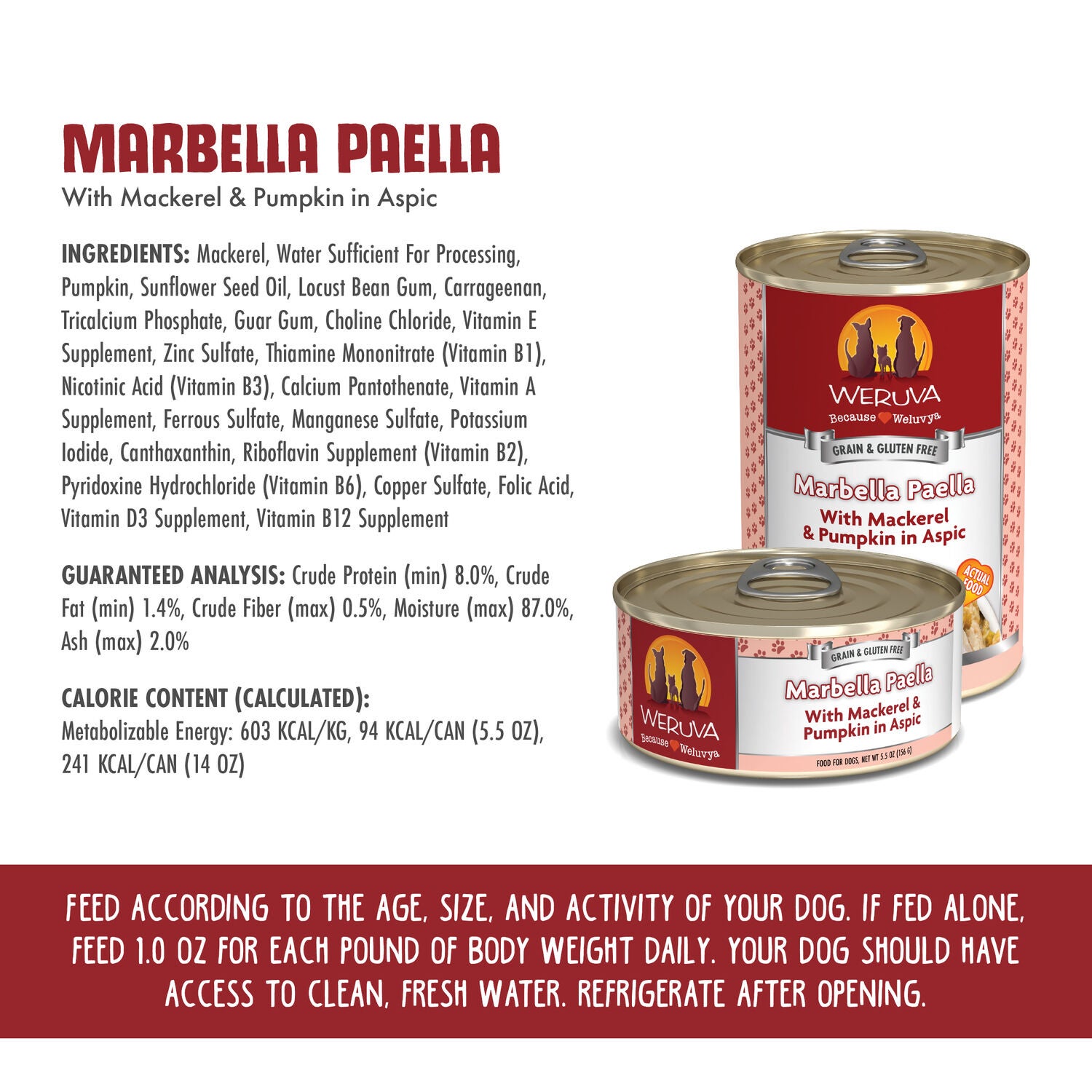 Weruva Classic Marbella Paella Wet Dog Food, 14-Oz Pack Of 12