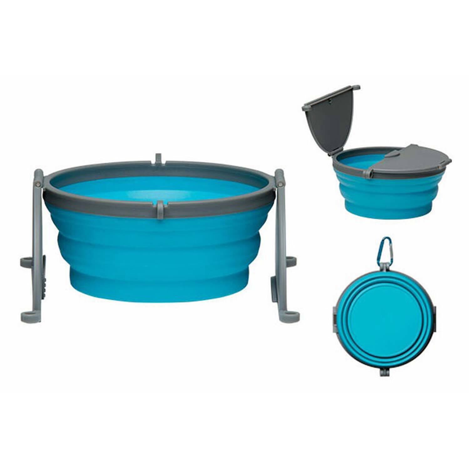 Bella Roma Travel Single Dog Bowl - Blue