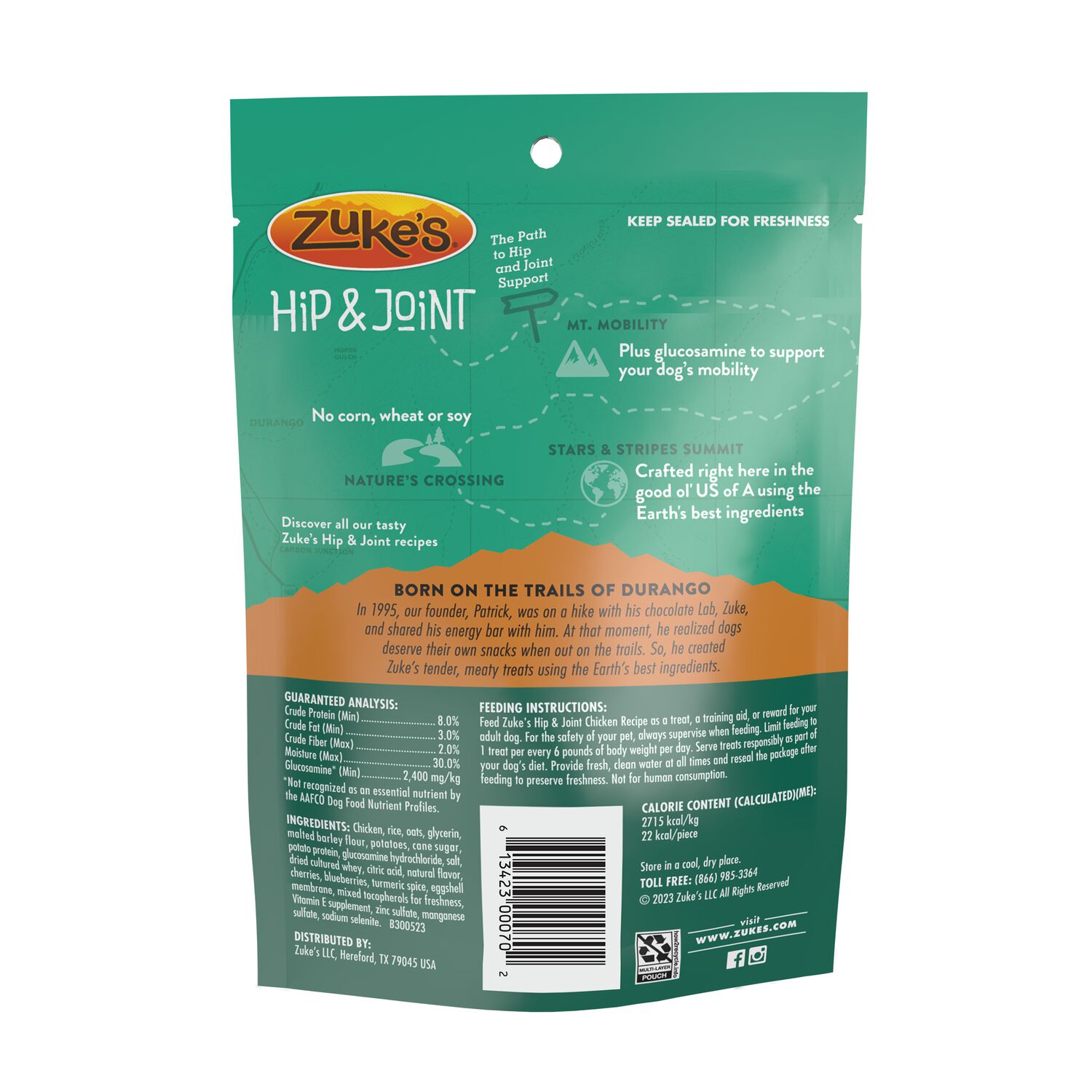 Zuke&rsquo;S Hip And Joint Support Chicken Recipe Soft & Chewy Senior Dog Treats, 6-Oz Bag