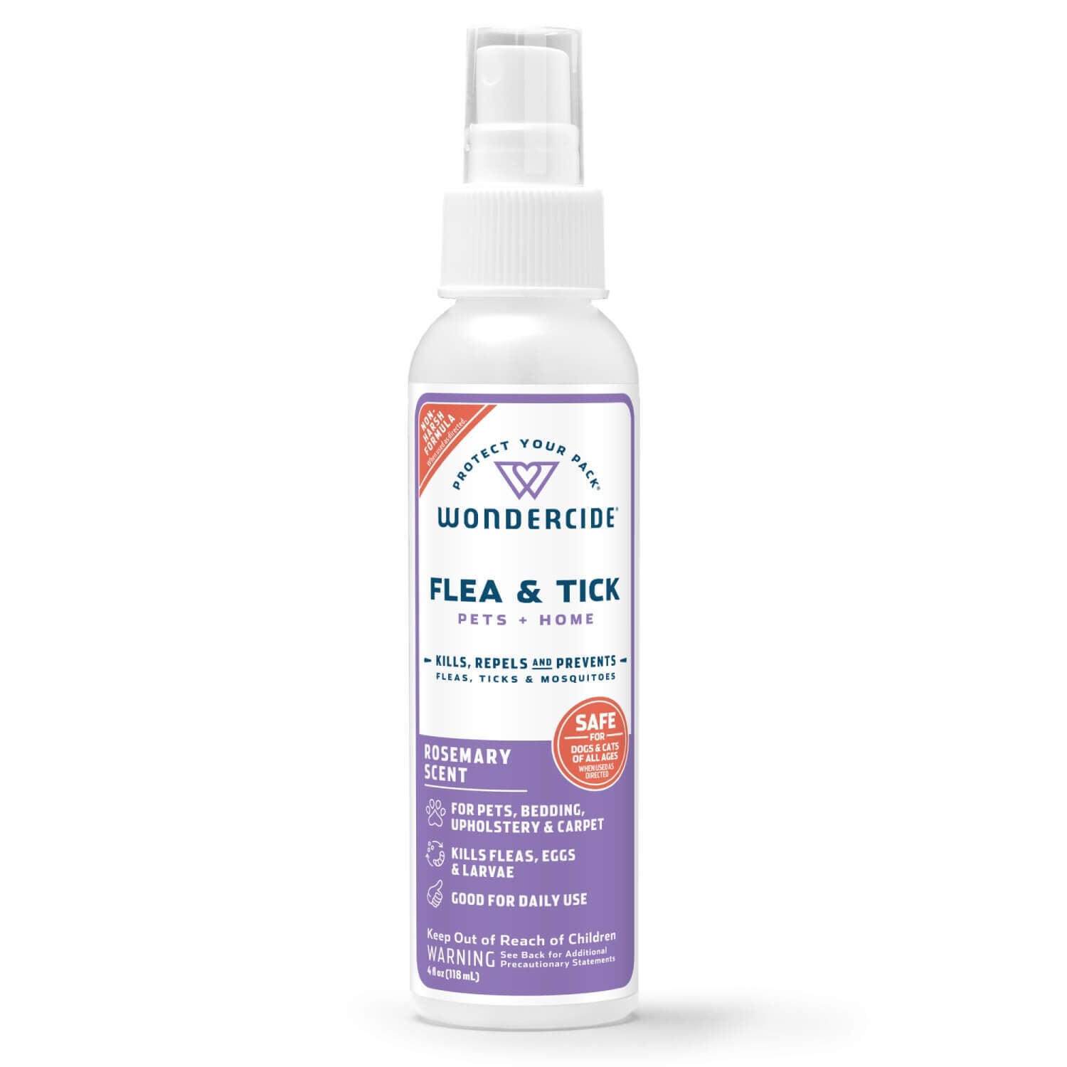 Wondercide Flea, Tick & Mosquito Control & Repellent Spray For Dogs, Cats & Home, Rosemary, 16Oz