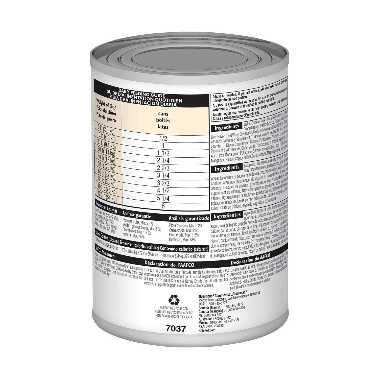 Hill's Science Diet Adult Chicken & Barley Entree Wet Dog Food