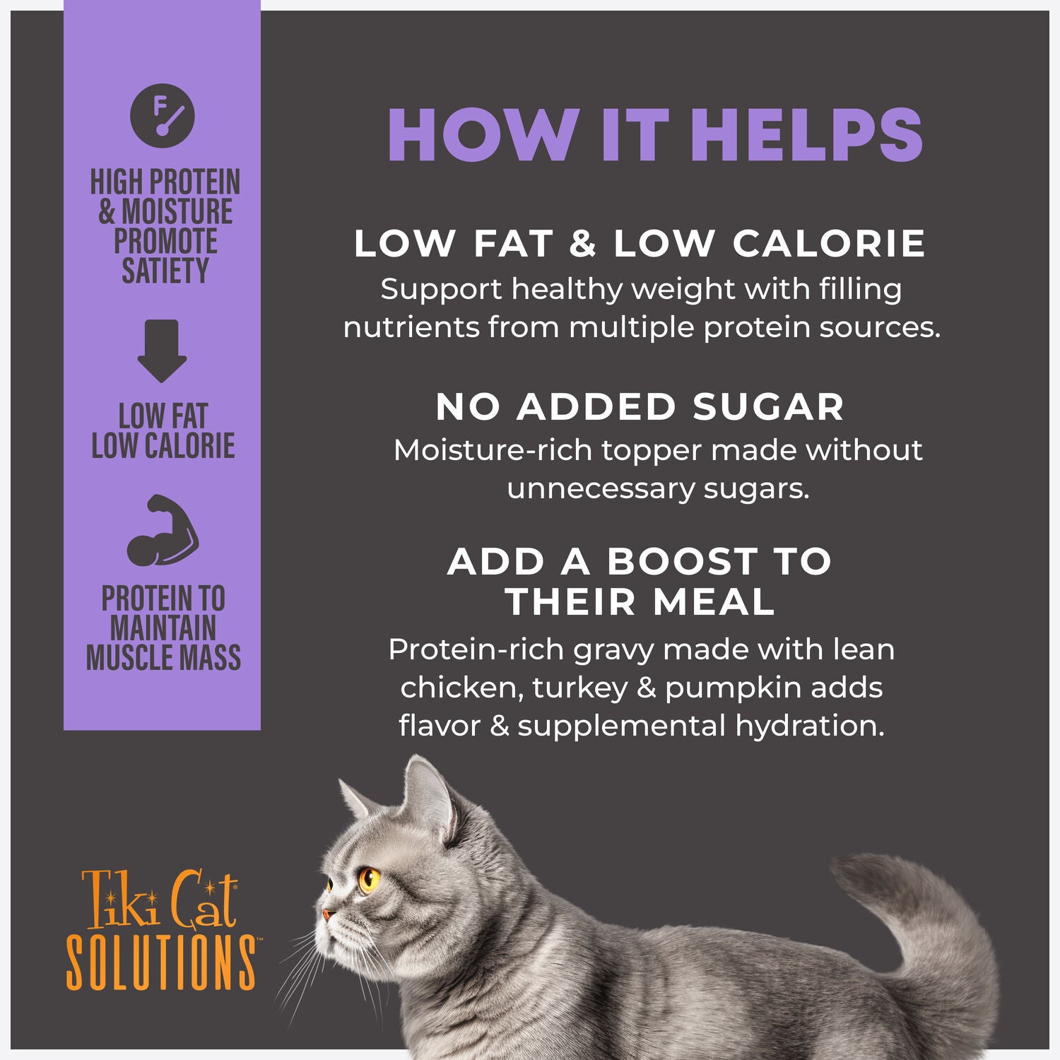 Tiki Cat Solutions Healthy Weight Cat Food Topper, Chicken & Turkey Recipe In Broth, 1.5-Oz Pouch Pack Of 12