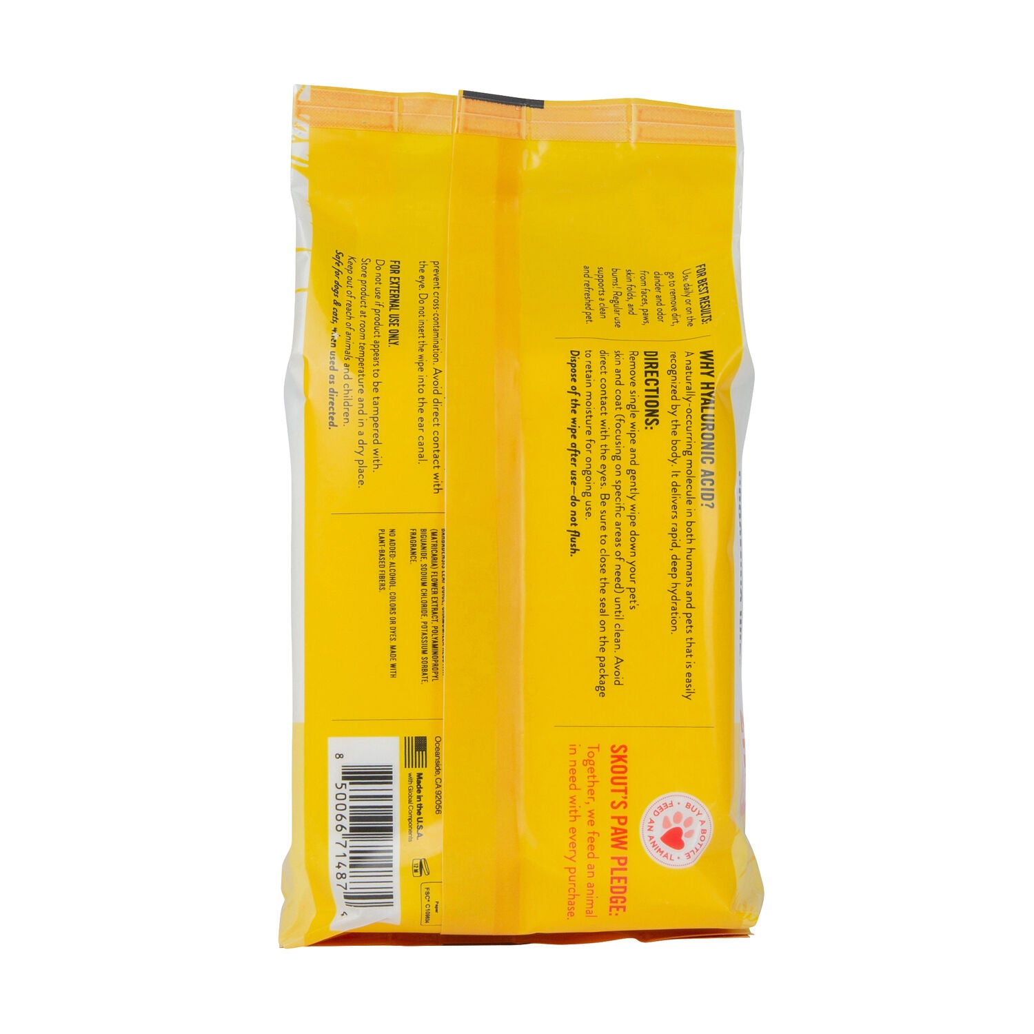Skout's Honor Hydroclear&trade;️Dog Grooming Wipes, Honeysuckle Scented, 100 Count