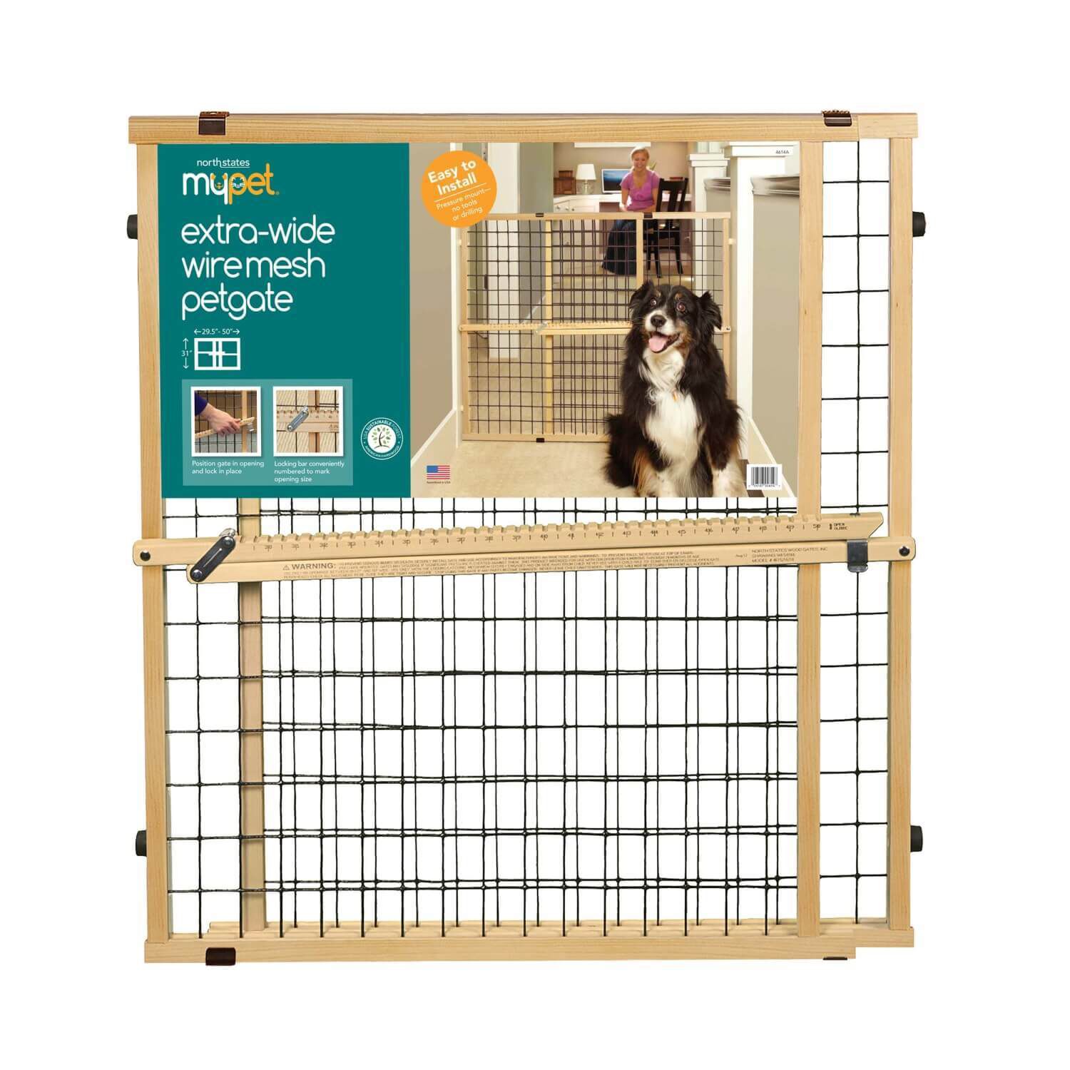 Great choice extra wide wire deals mesh pet gate