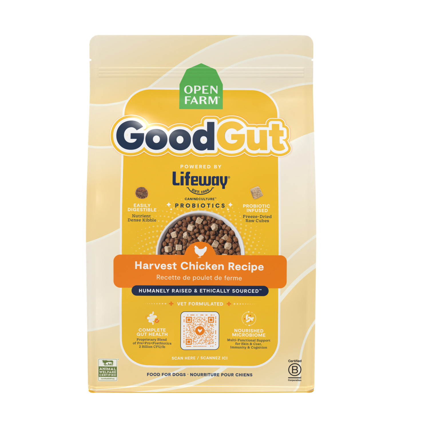 Open Farm Goodgut Harvest Chicken Dry Dog Food Recipe. 3.5-Lb.
