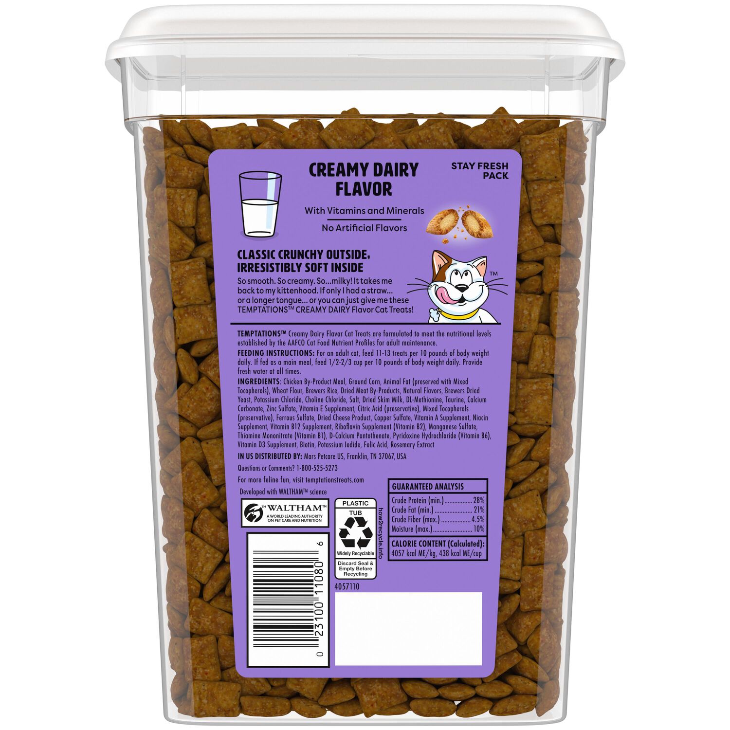 Temptations Classic Crunchy & Soft Creamy Dairy Flavor Cat Treats, 16-Oz
