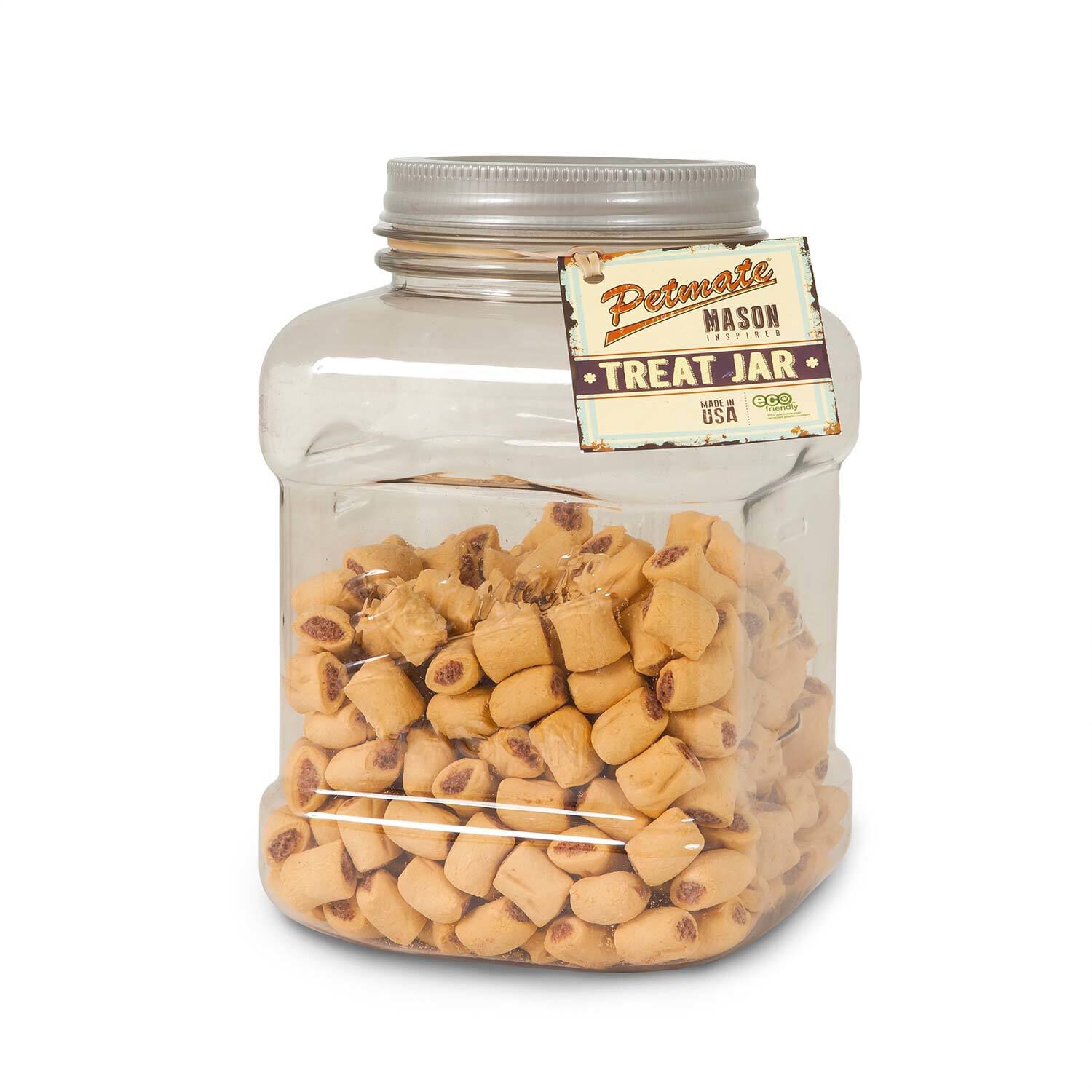 Petmate Mason Style Cat & Dog Treat Jar, 150-Oz Capacity