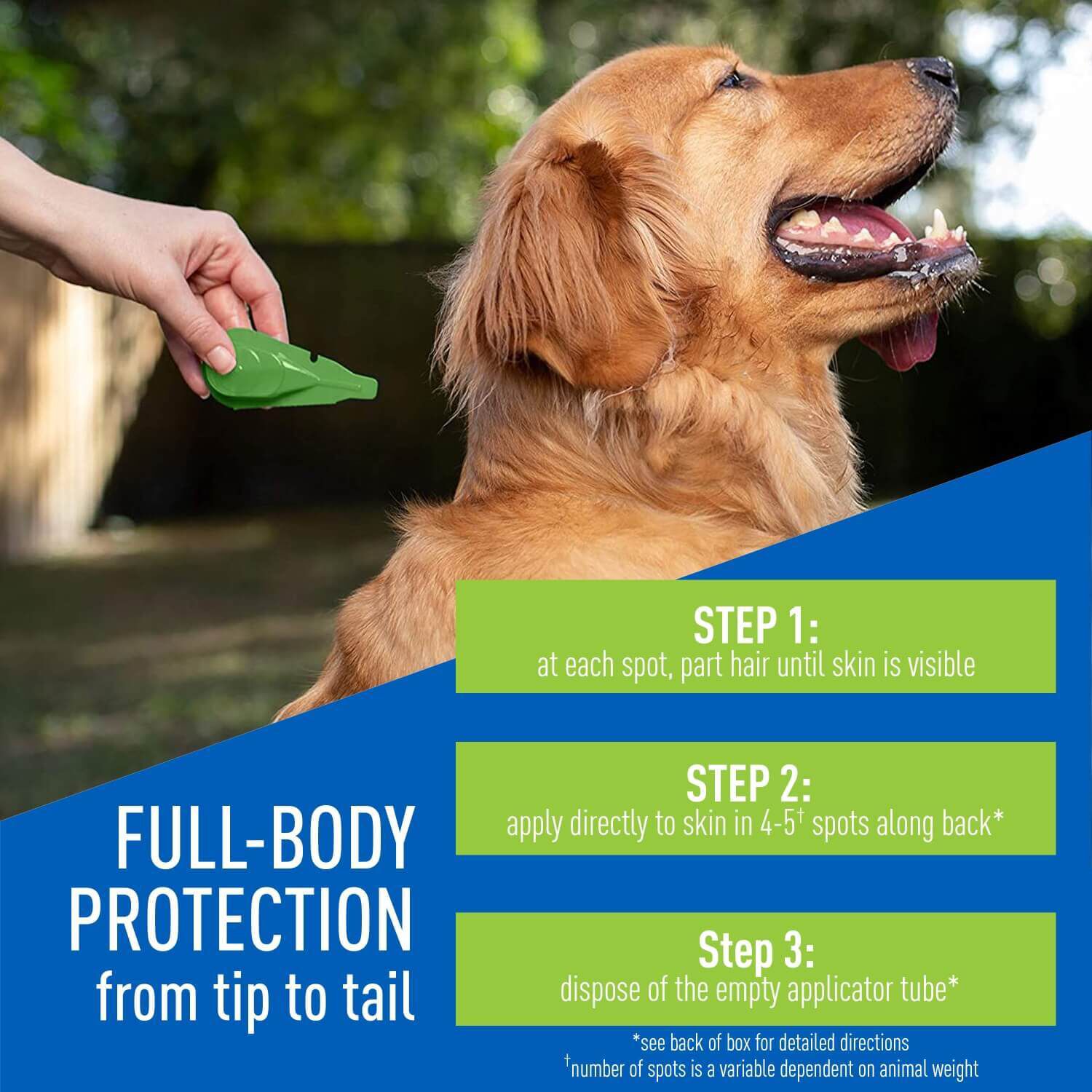 Adams Plus Flea & Tick Prevention Spot On For Dogs, Large Dogs 31-60 Lbs