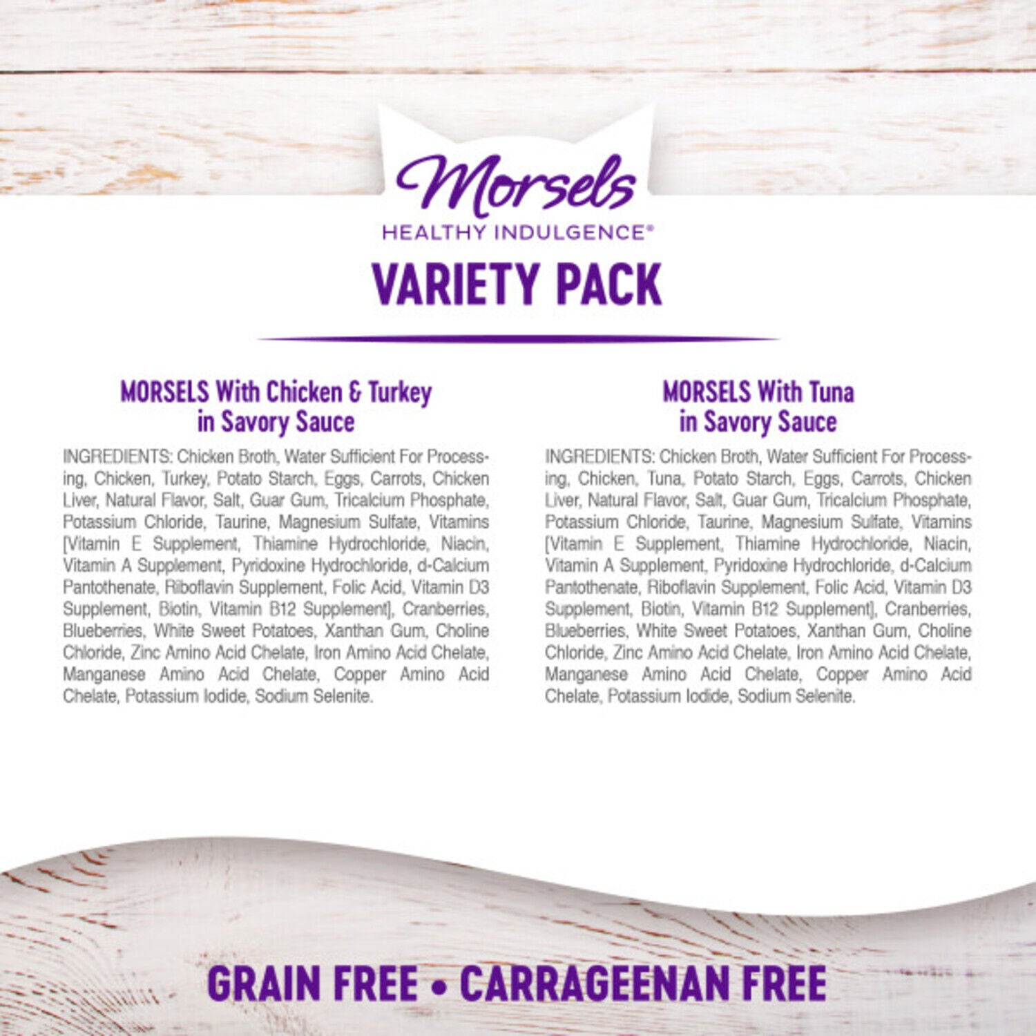 Wellness Healthy Indulgence Morsels Adult Wet Cat Food, Natural, Protein-Rich, Grain-Free Morsels Variety Pack, 3-Oz Pouch 8-Pack
