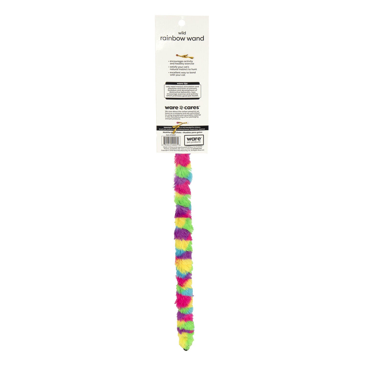 Ware Wild Rainbow Wand Interactive Cat Toy         