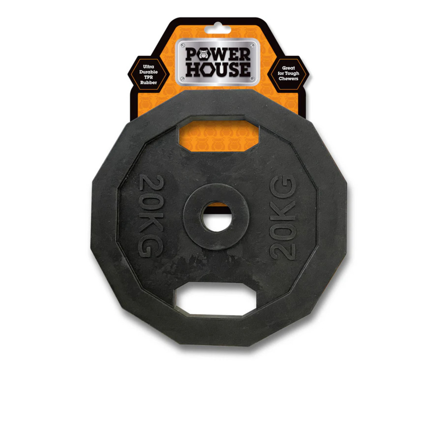 Power House Weight Plate Tpr Rubber Durable Dog Chew Toy