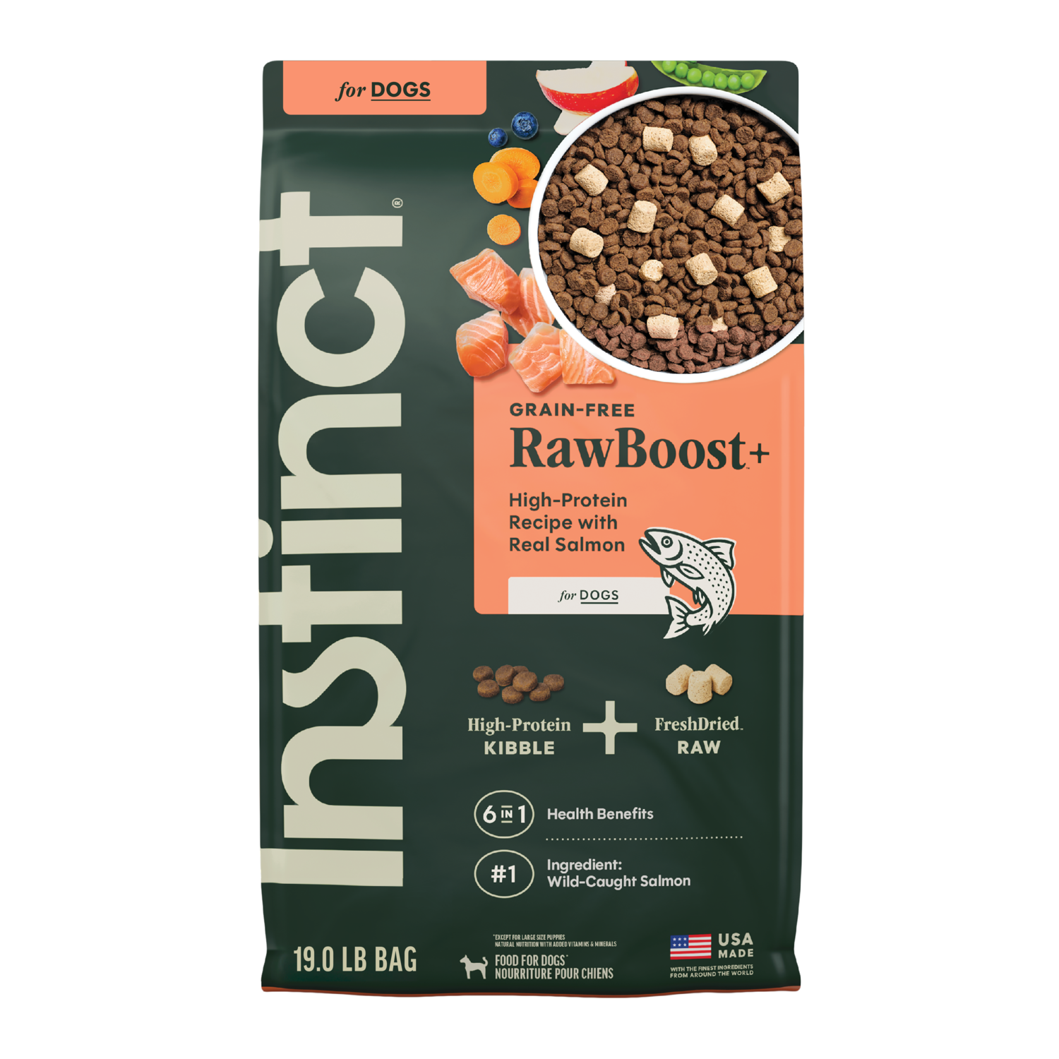 Instinct Raw Boost Grain-Free Recipe With Real Salmon Dry Dog Food