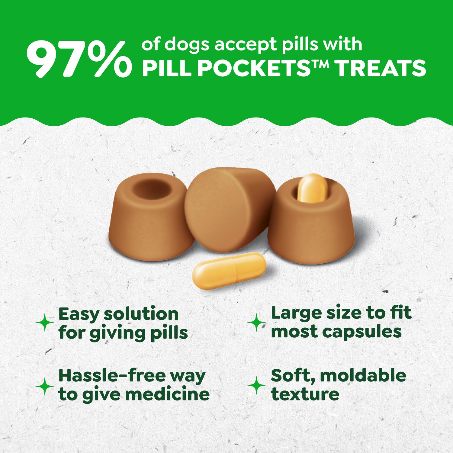 Greenies Pill Pockets Chicken Flavor Large Capsules Dog Treats , 60 Count