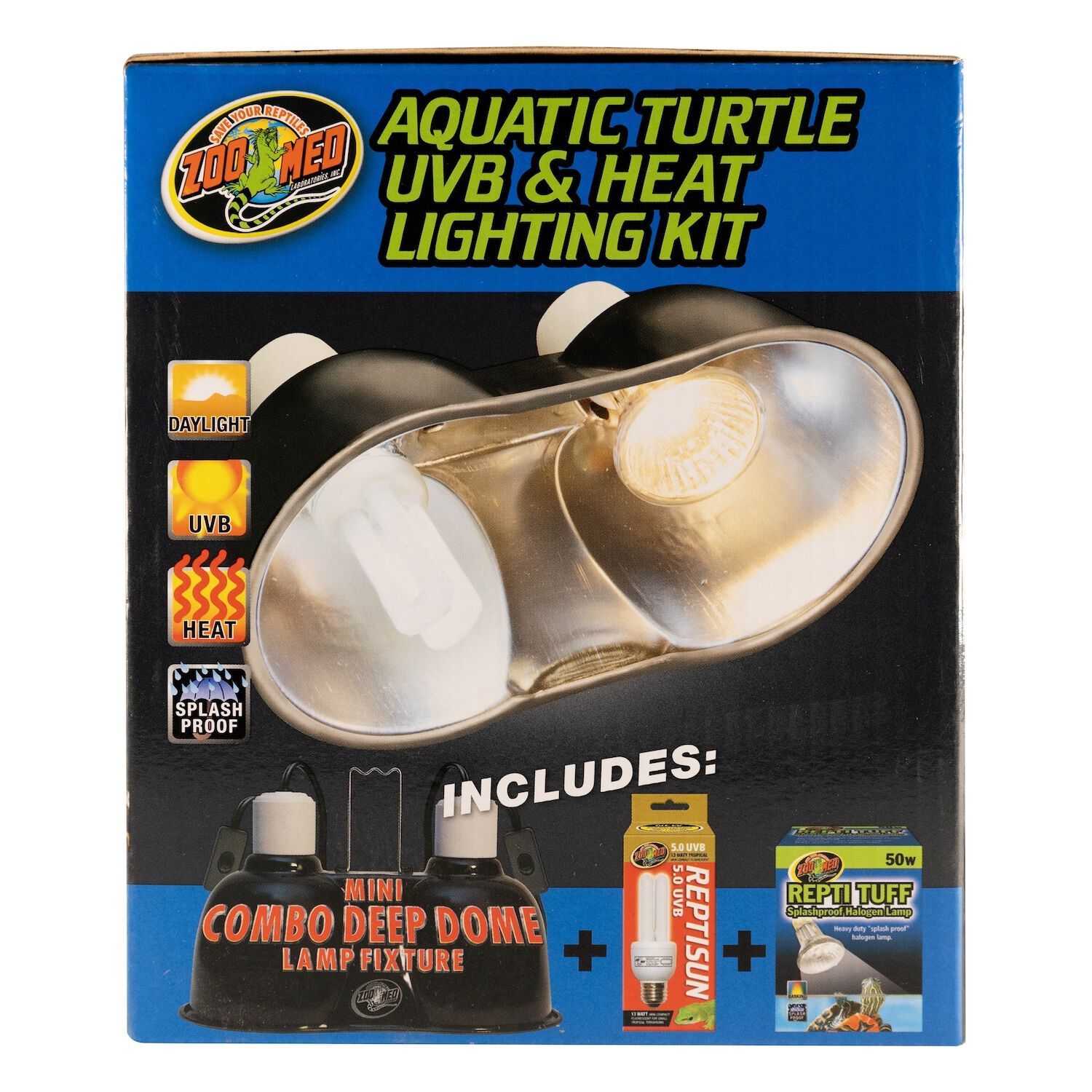 Zoo Med Aquatic Turtle Uvb Heat Lighting Kit 1ea Pet Supermarket