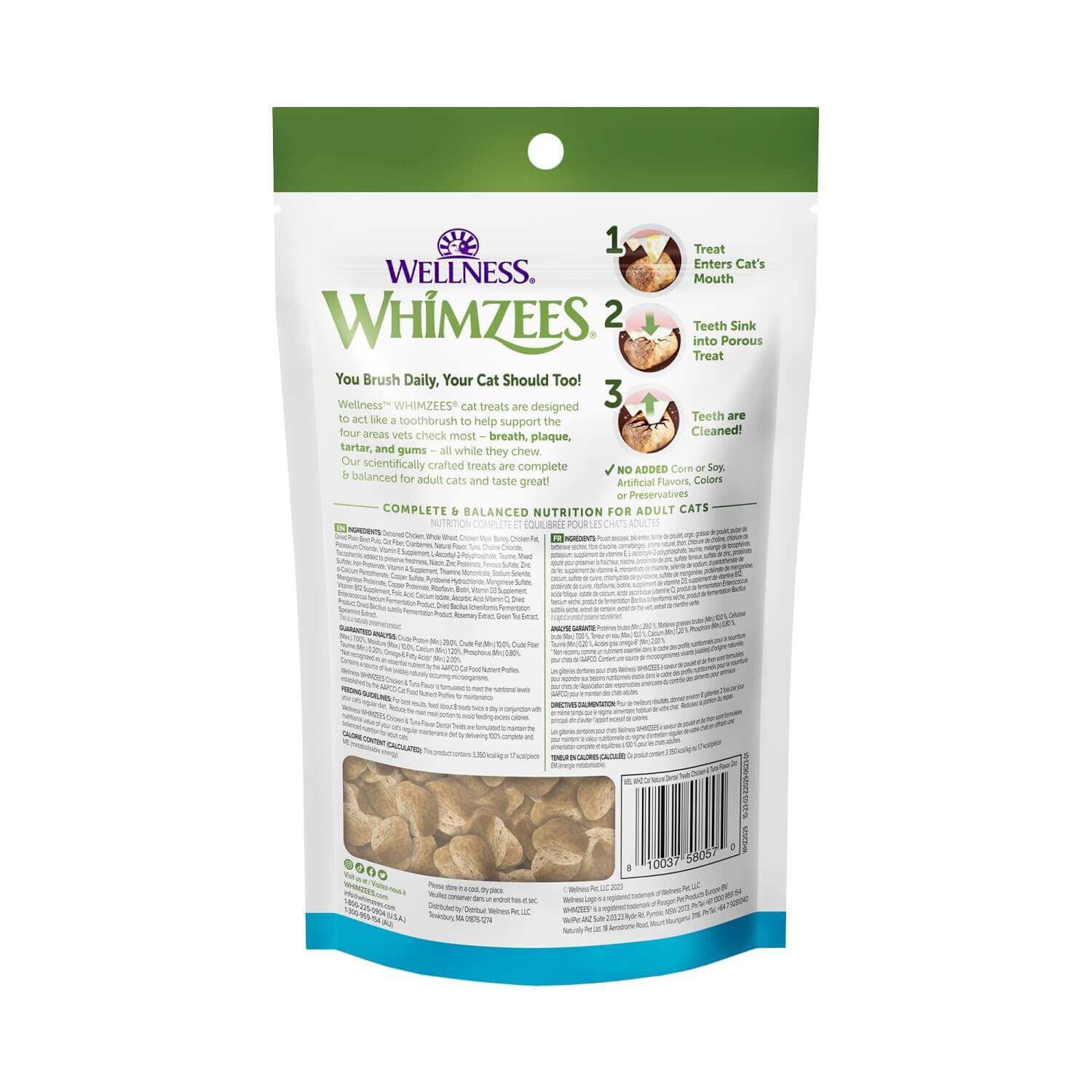 Whimzees Cat Dental Treats, Chicken & Tuna