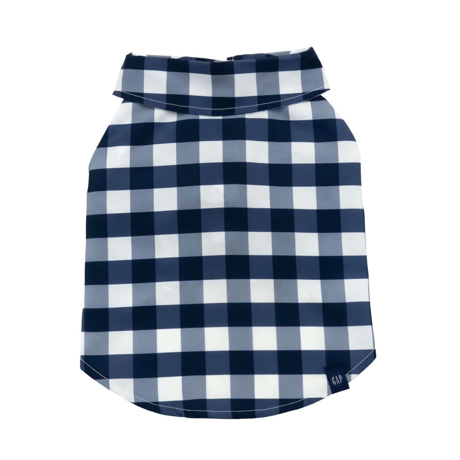 Gap Navy Blue Gingham Collared Button Up Dog Shirt