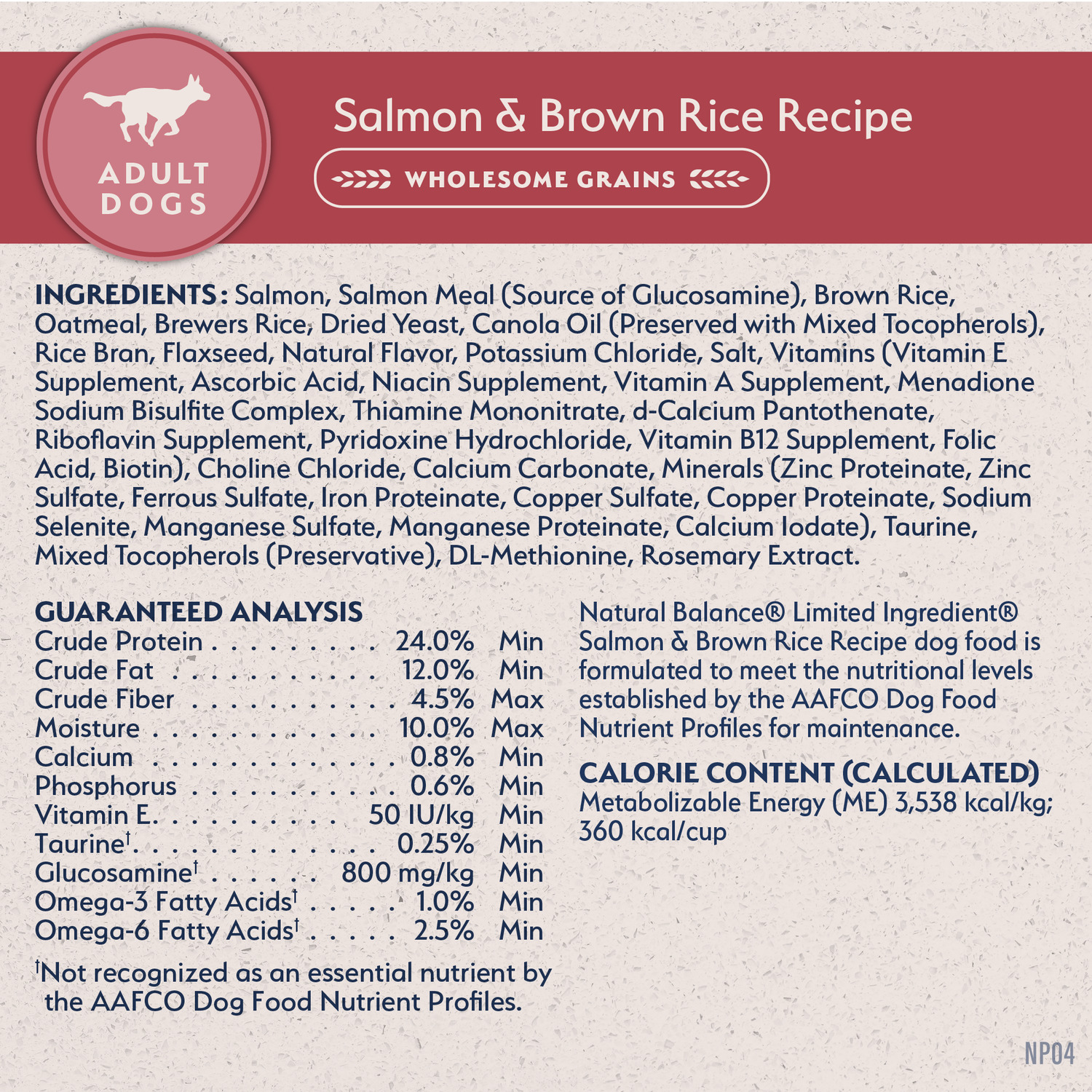 Natural Balance Limited Ingredient Dry Dog Food, Salmon & Brown Rice Recipe, 4 Lbs.