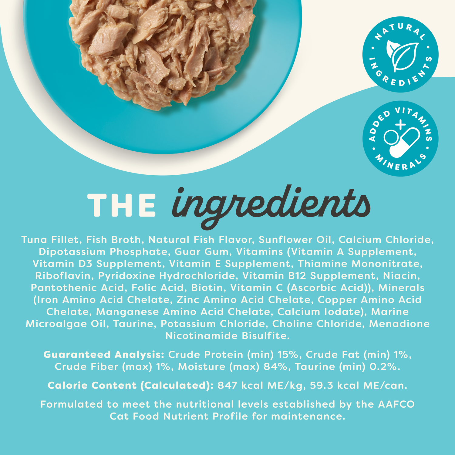 Applaws&trade; Vitality Natural Wet Cat Food With Added Vitamins & Minerals, Tuna Fillet In Broth, 2.47-Oz