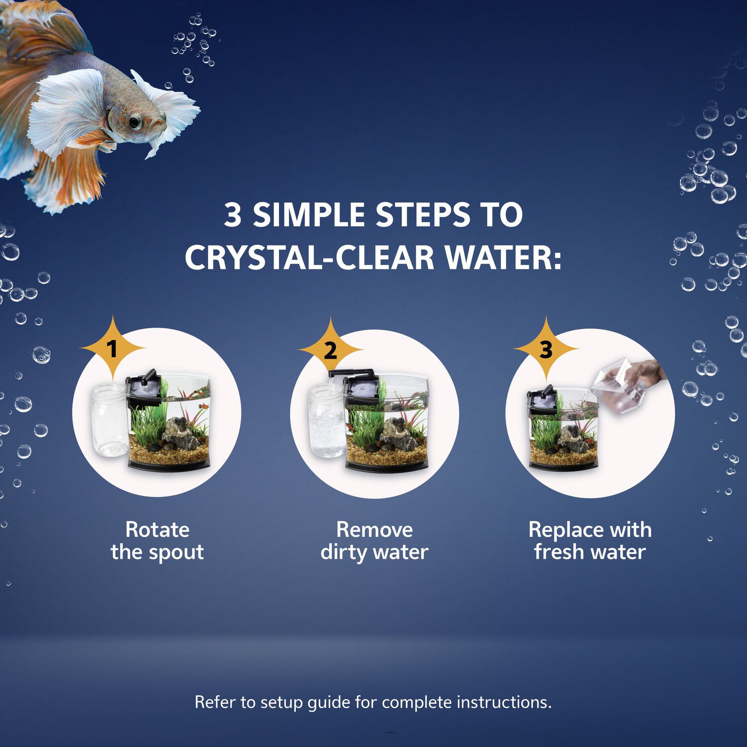 Aqueon Led Minibow Smartclean Desktop Aquarium Kit Fish & Aquatic Habitat, 1-Gallon
